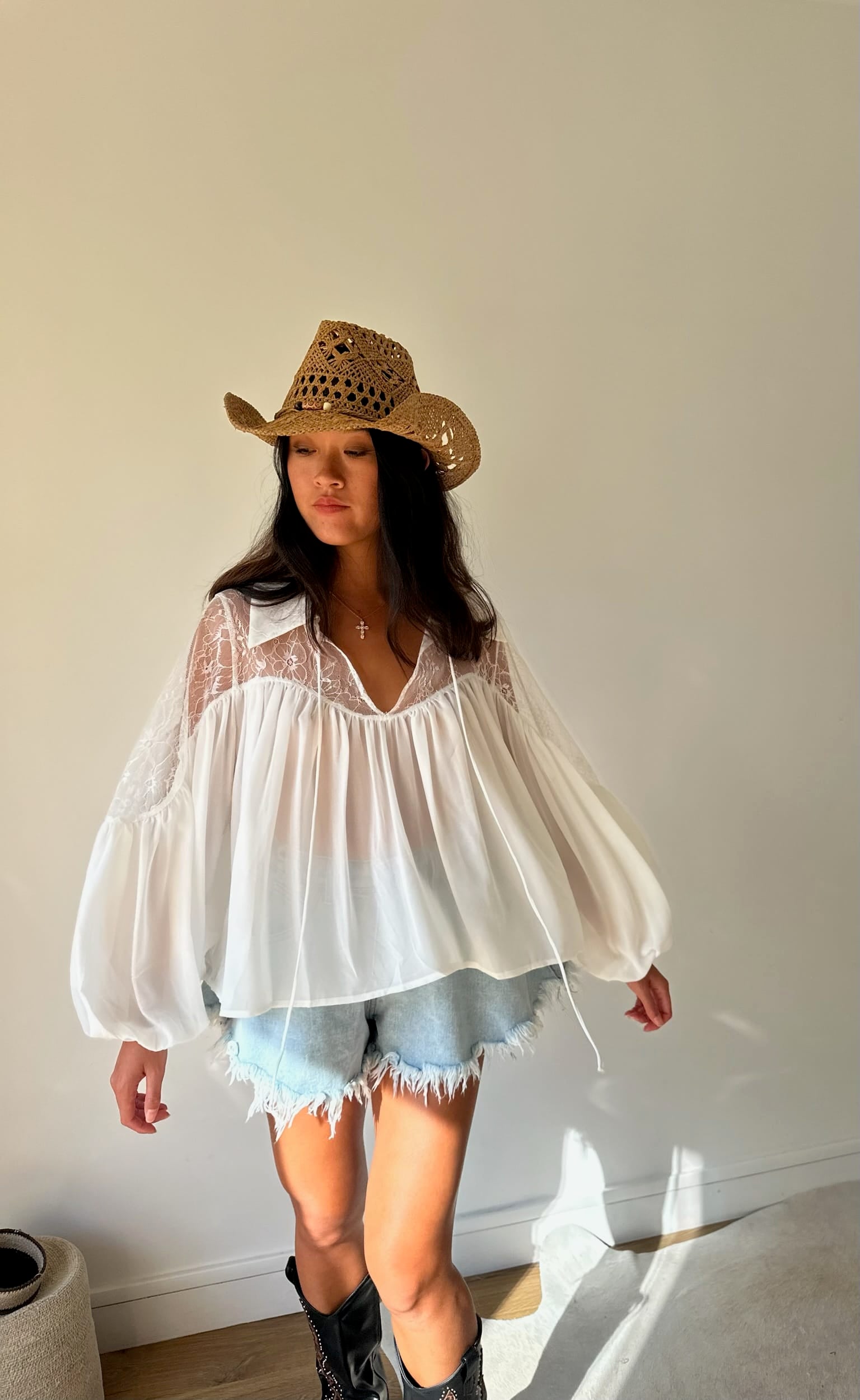 Maurice Paris Chemise Chemise SWEETY blanche