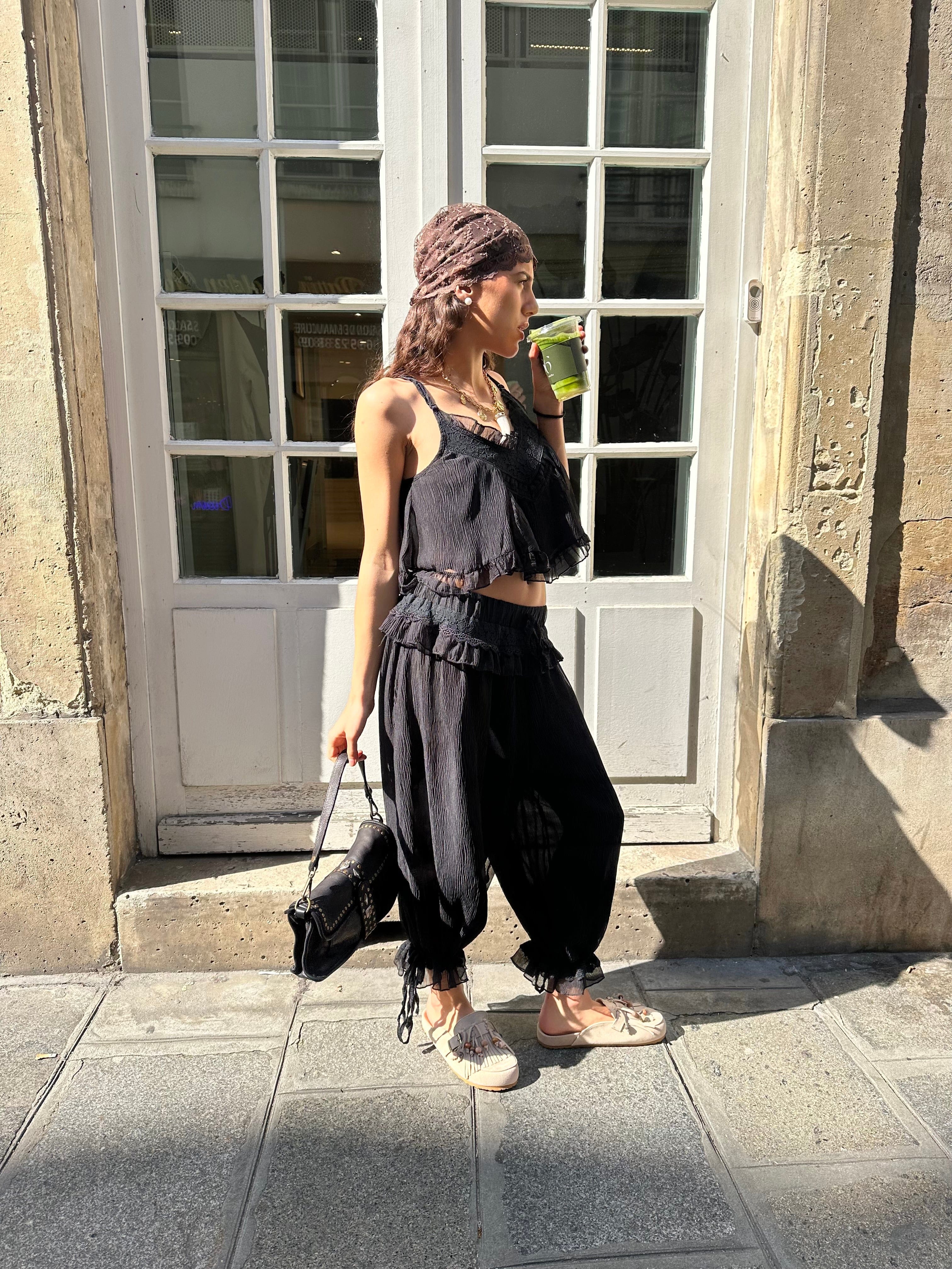 Maurice paris Chemise Ensemble CLARA noir