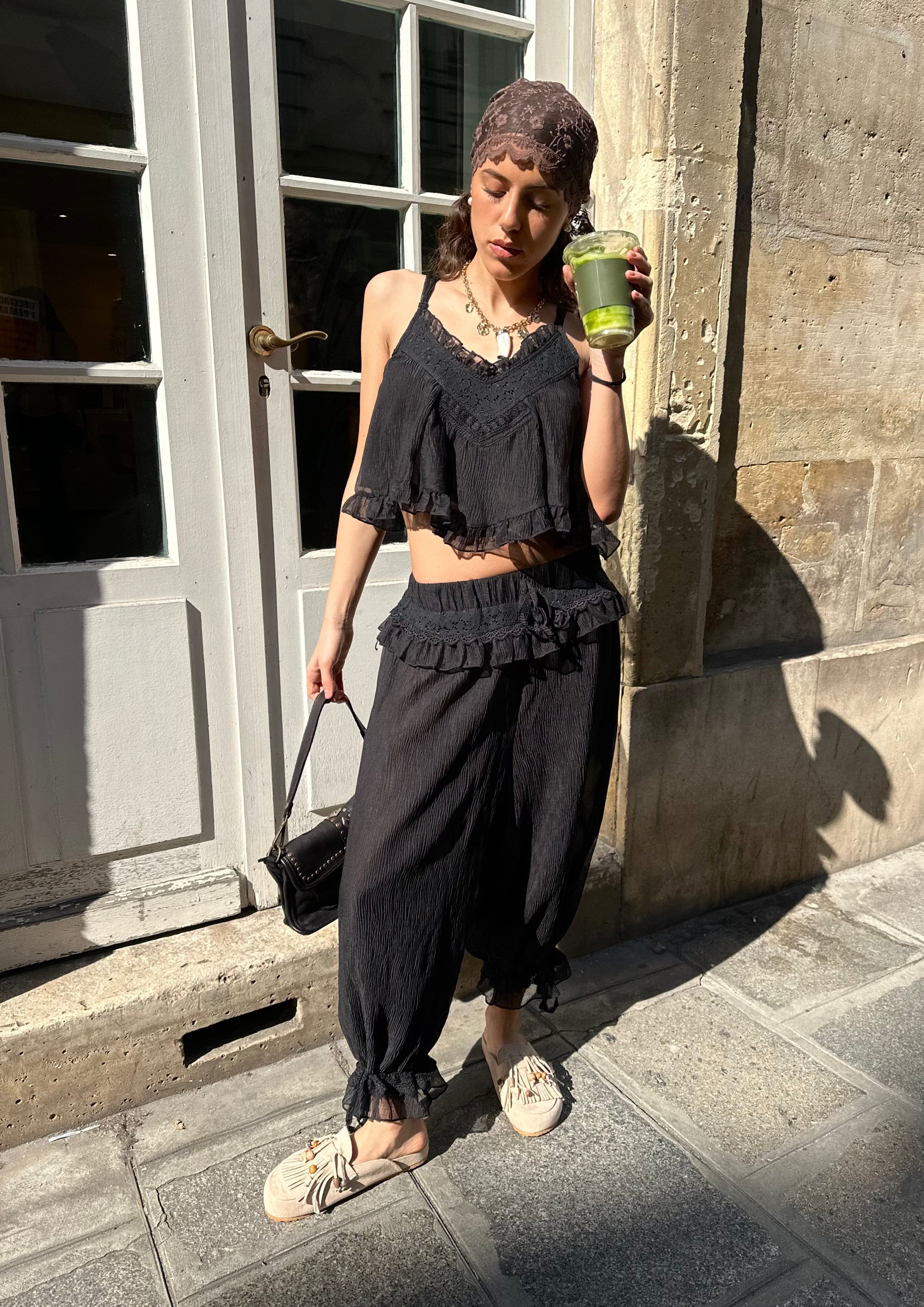 Maurice paris Chemise Ensemble CLARA noir