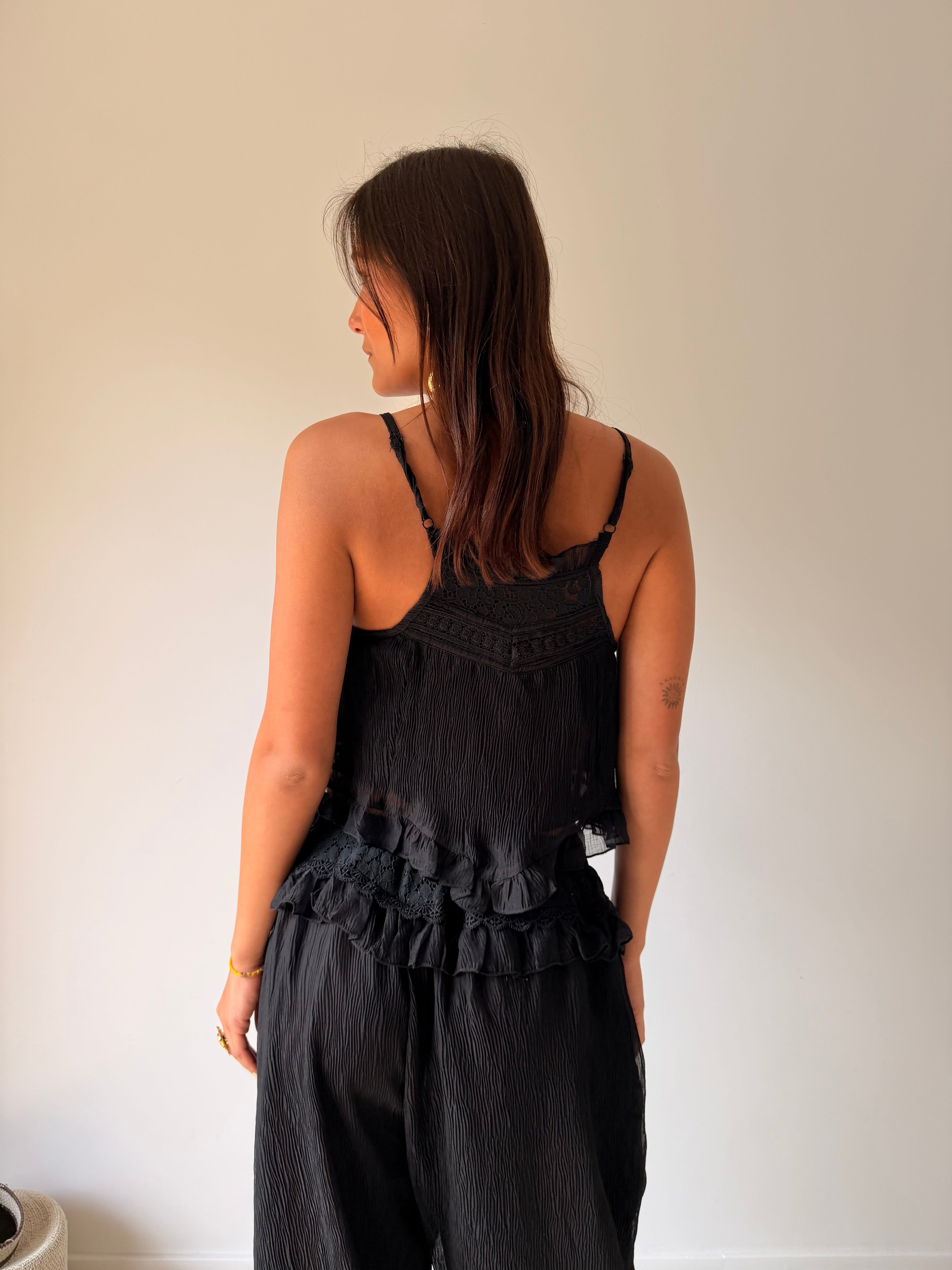 Maurice paris Chemise Ensemble CLARA noir