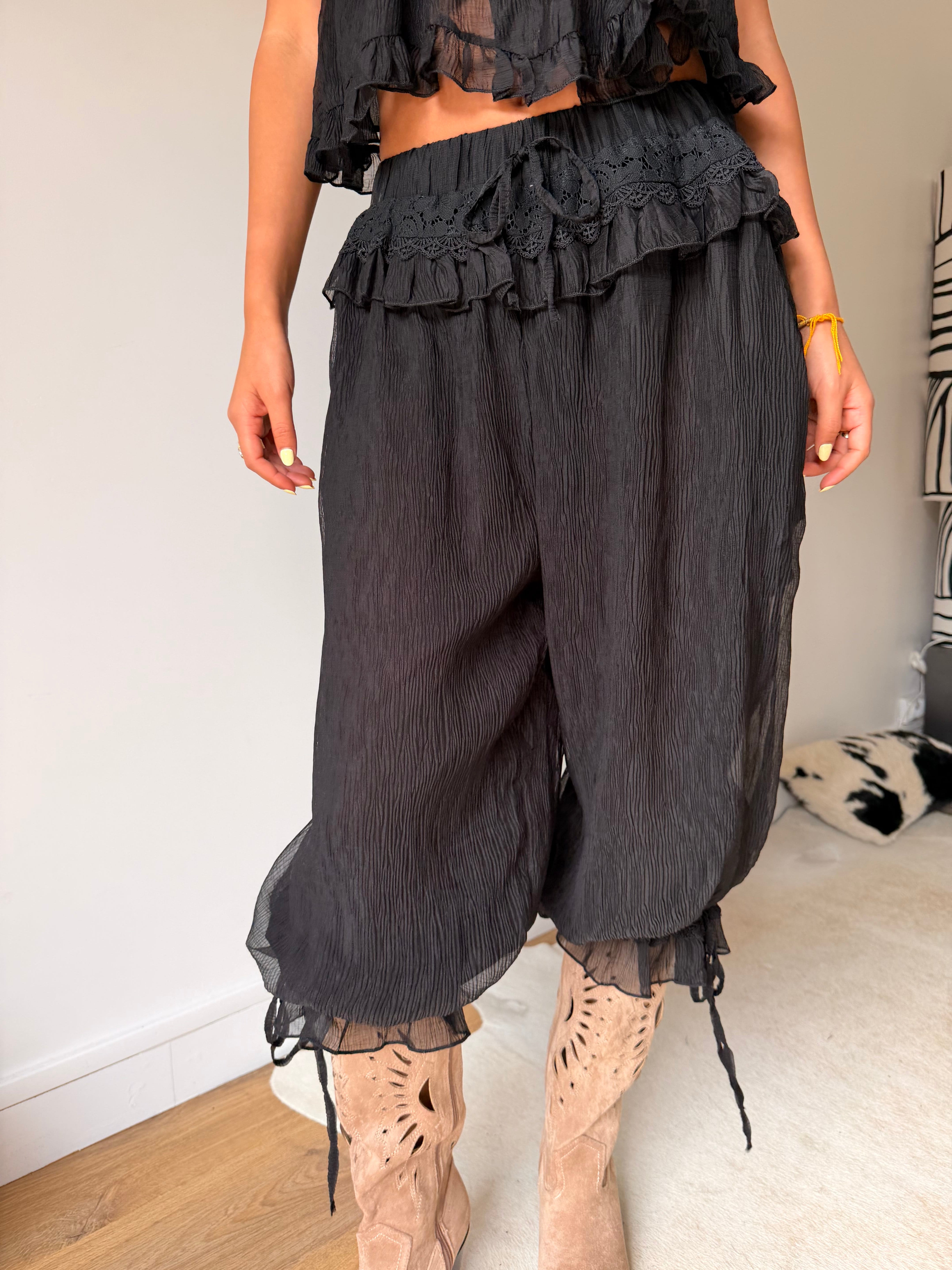 Maurice paris Chemise Ensemble CLARA noir