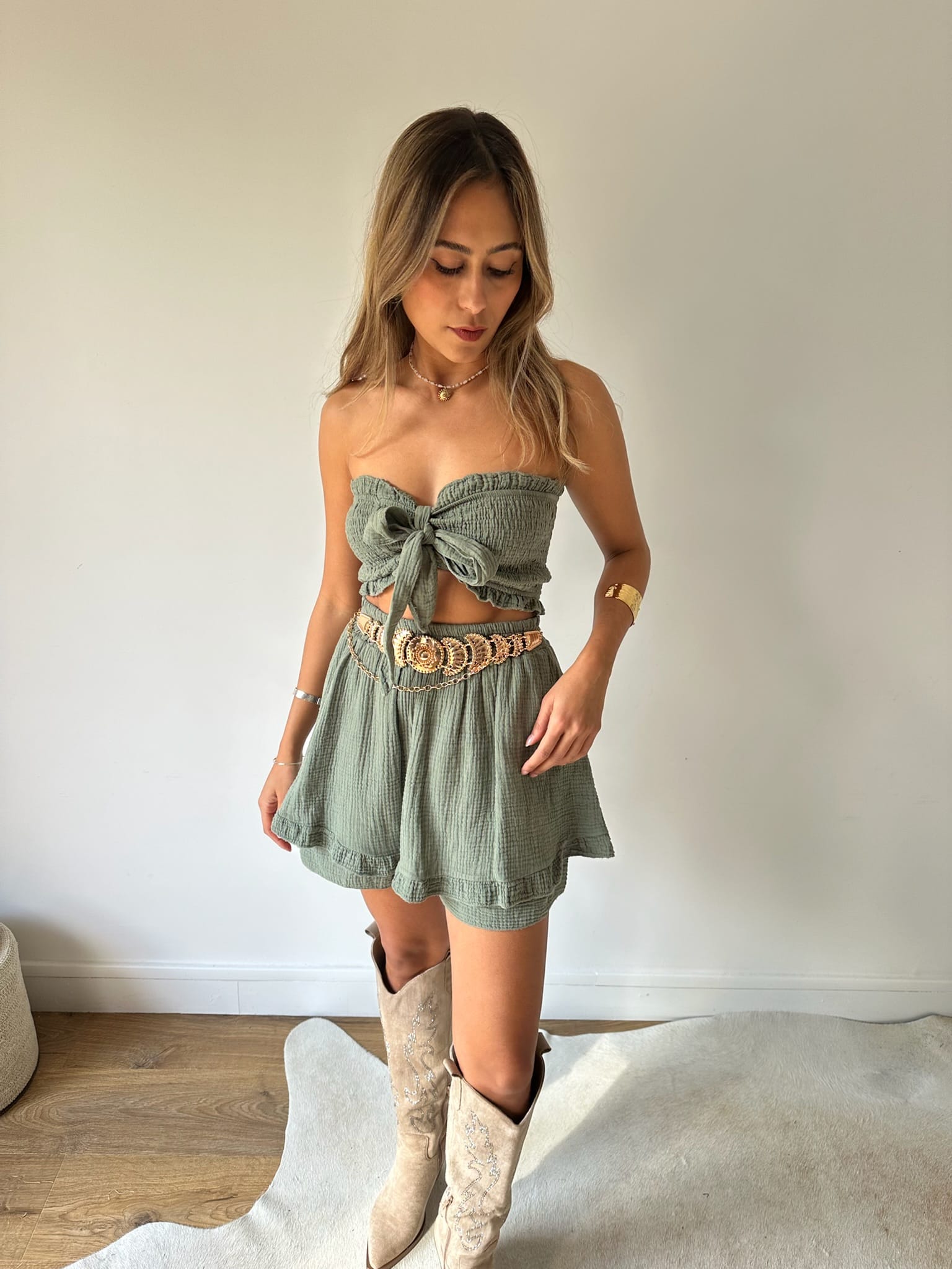 Maurice paris Chemise Ensemble LÉÏA vert