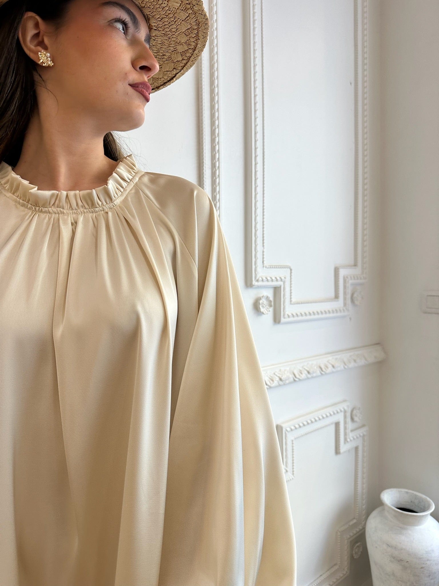 Maurice paris Chemise Robe CEREMONY crème