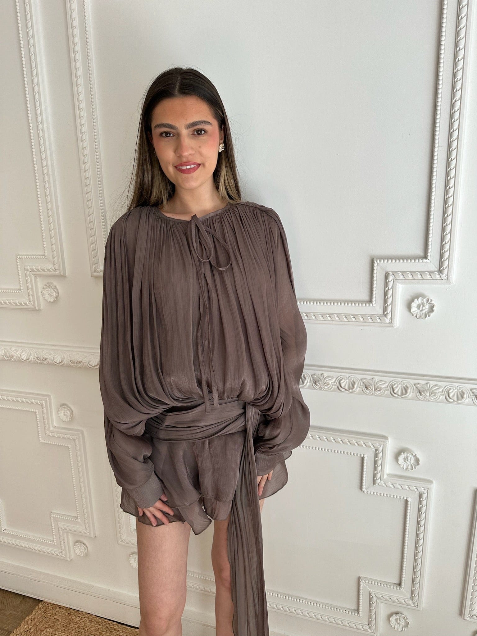 Maurice paris Chemise Robe IDYLLE moka