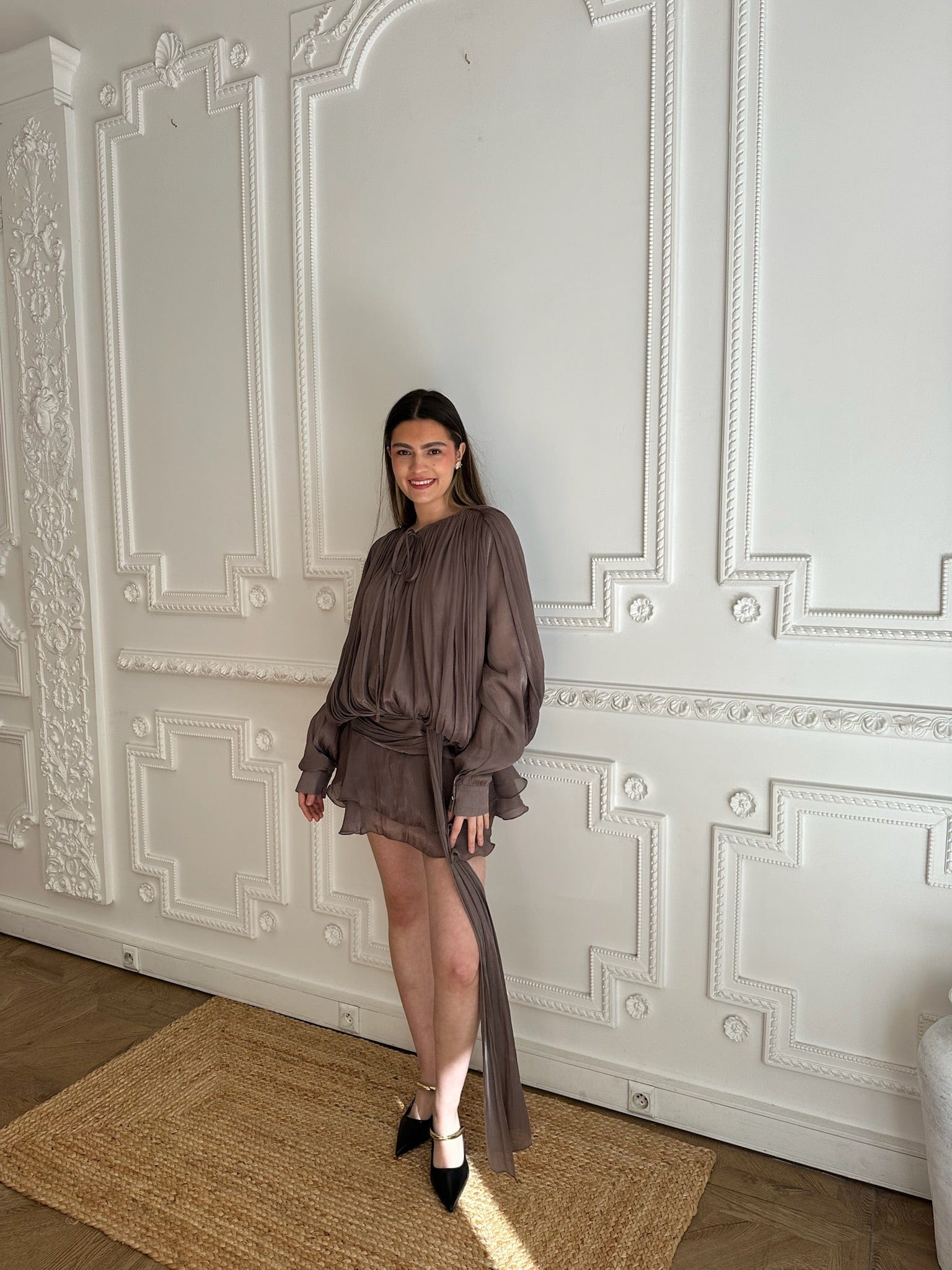 Maurice paris Chemise Robe IDYLLE moka