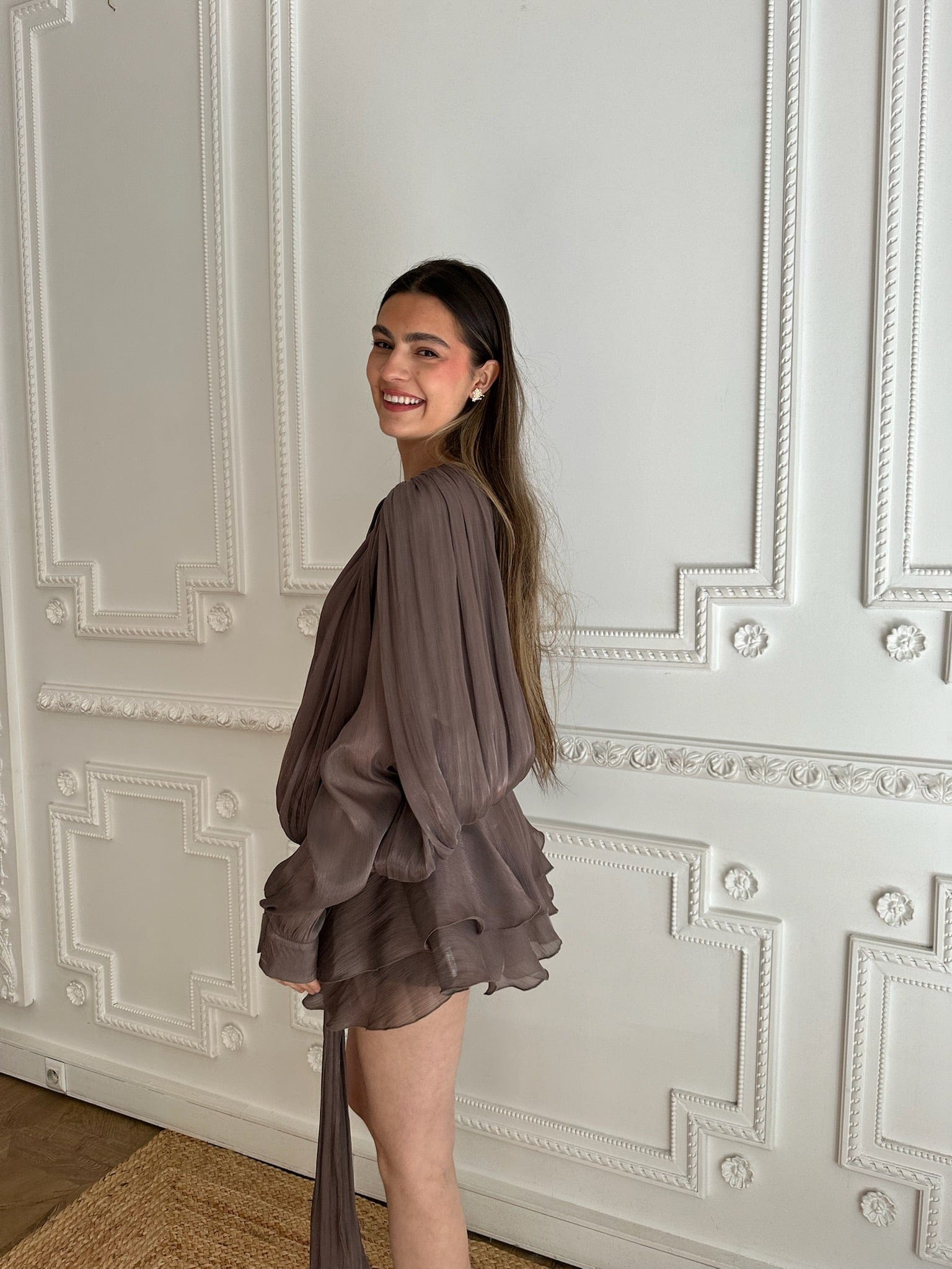 Maurice paris Chemise Robe IDYLLE moka