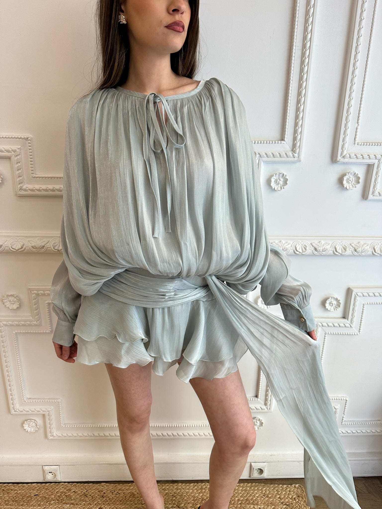 Maurice paris Chemise Robe IDYLLE vert