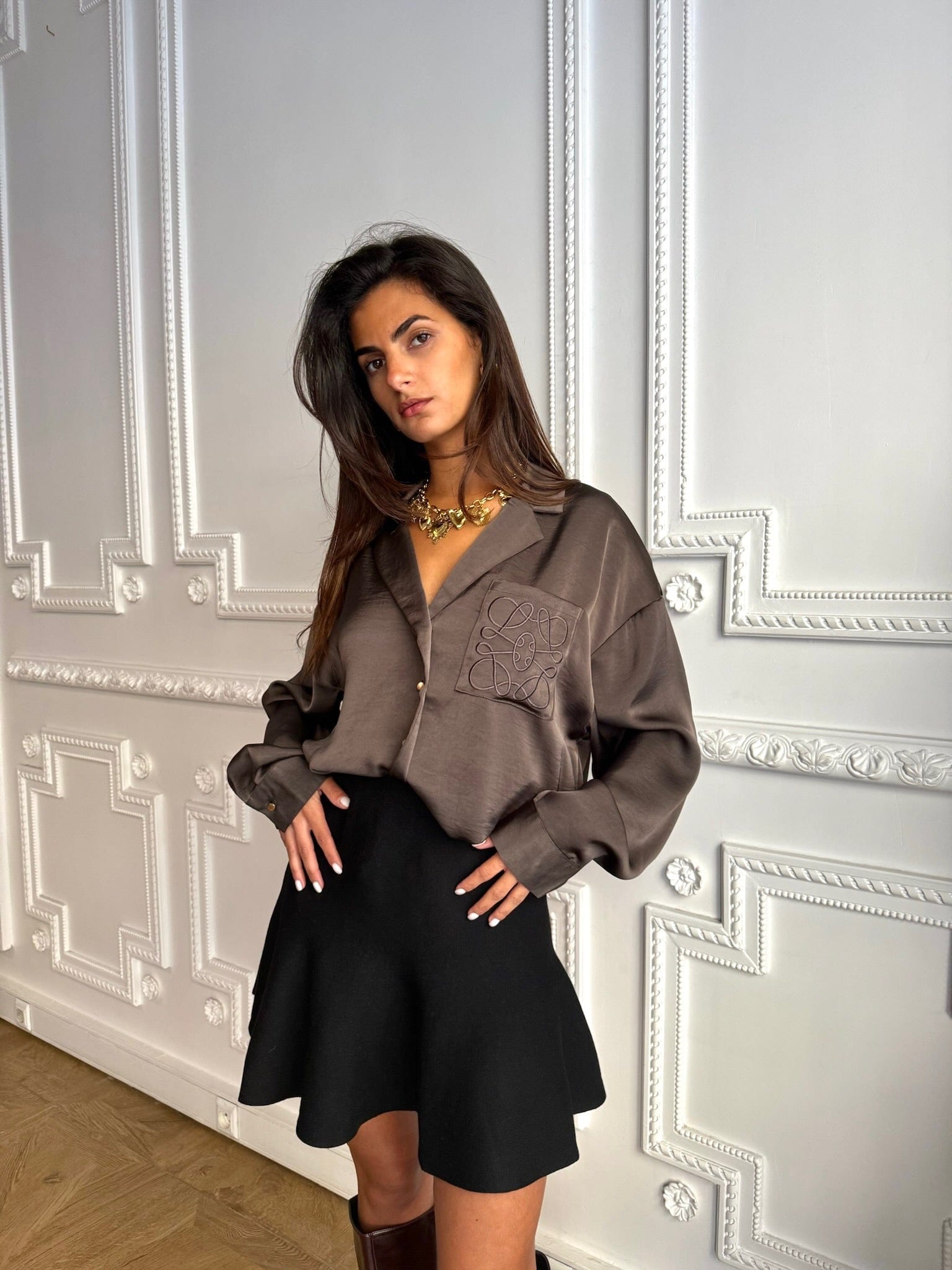 Maurice paris Chemise SOHO chocolat