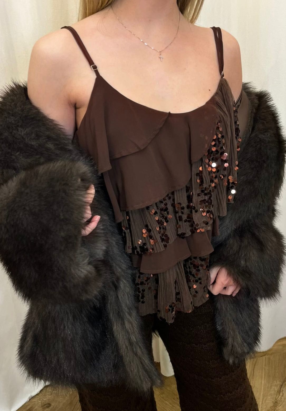 Maurice paris Chemise Top ANGEL marron