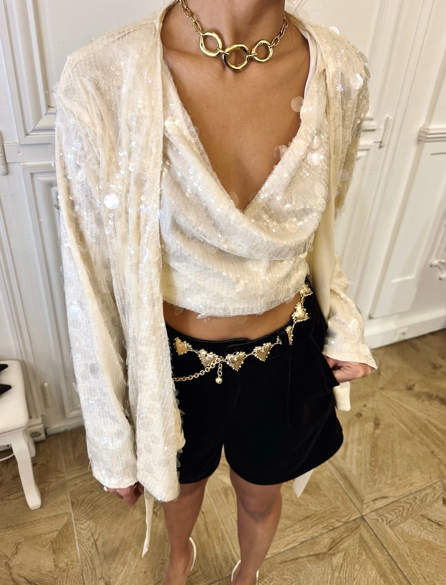 Maurice paris Chemise Top PARTY blanc