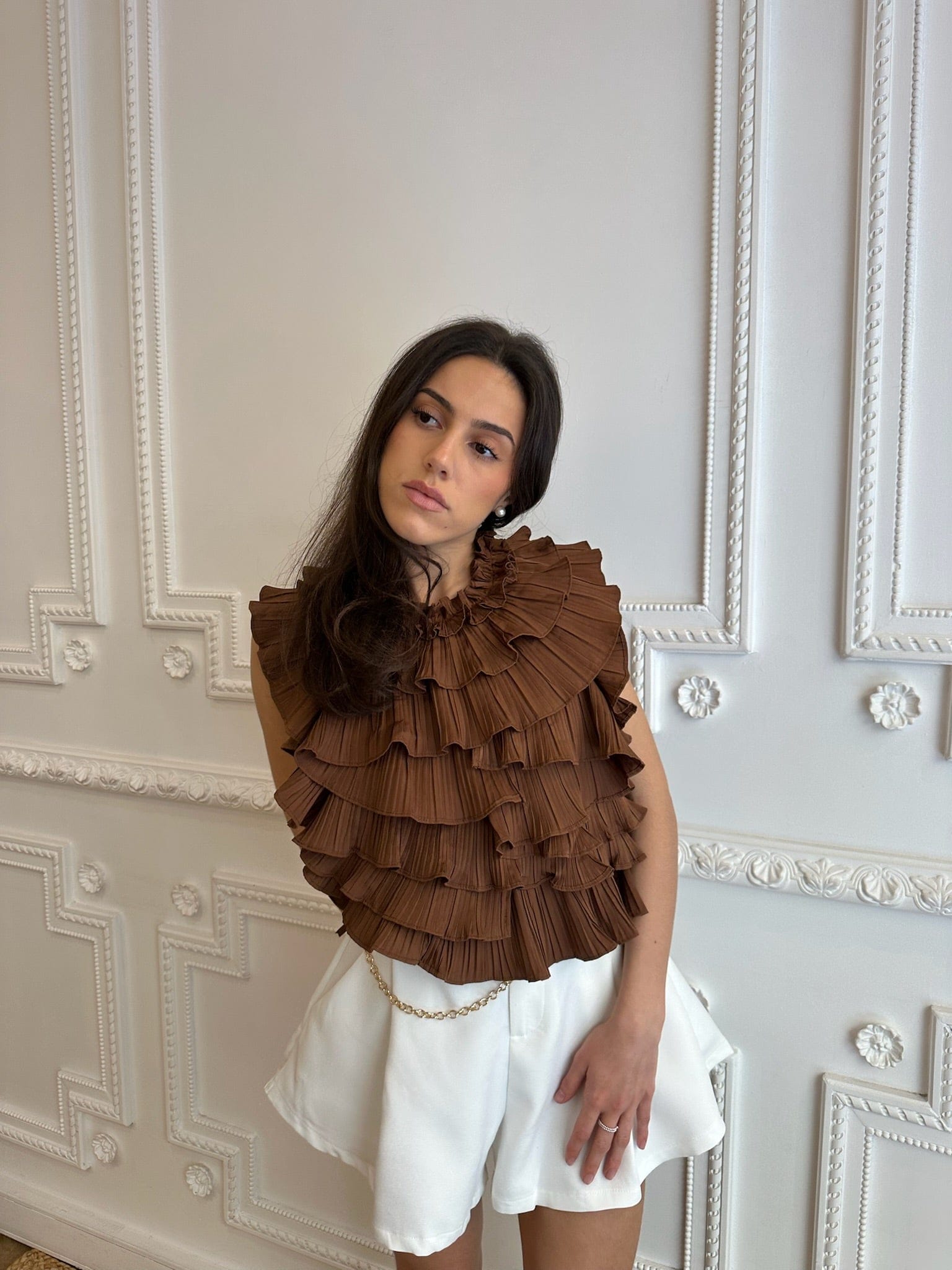 Maurice paris Chemise Top VOLANT