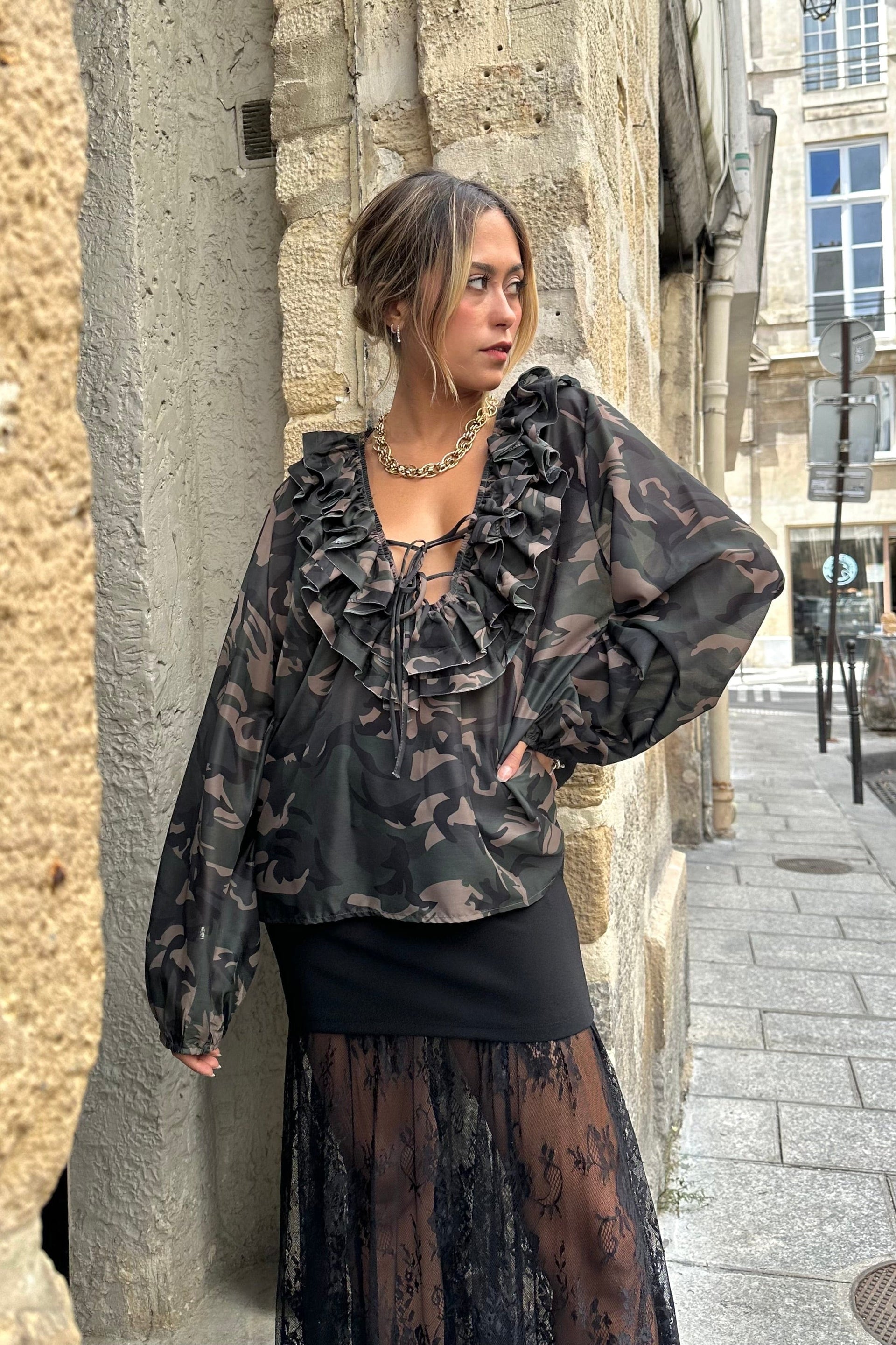 Maurice paris Chemise TU Tunique EVY MILITARY
