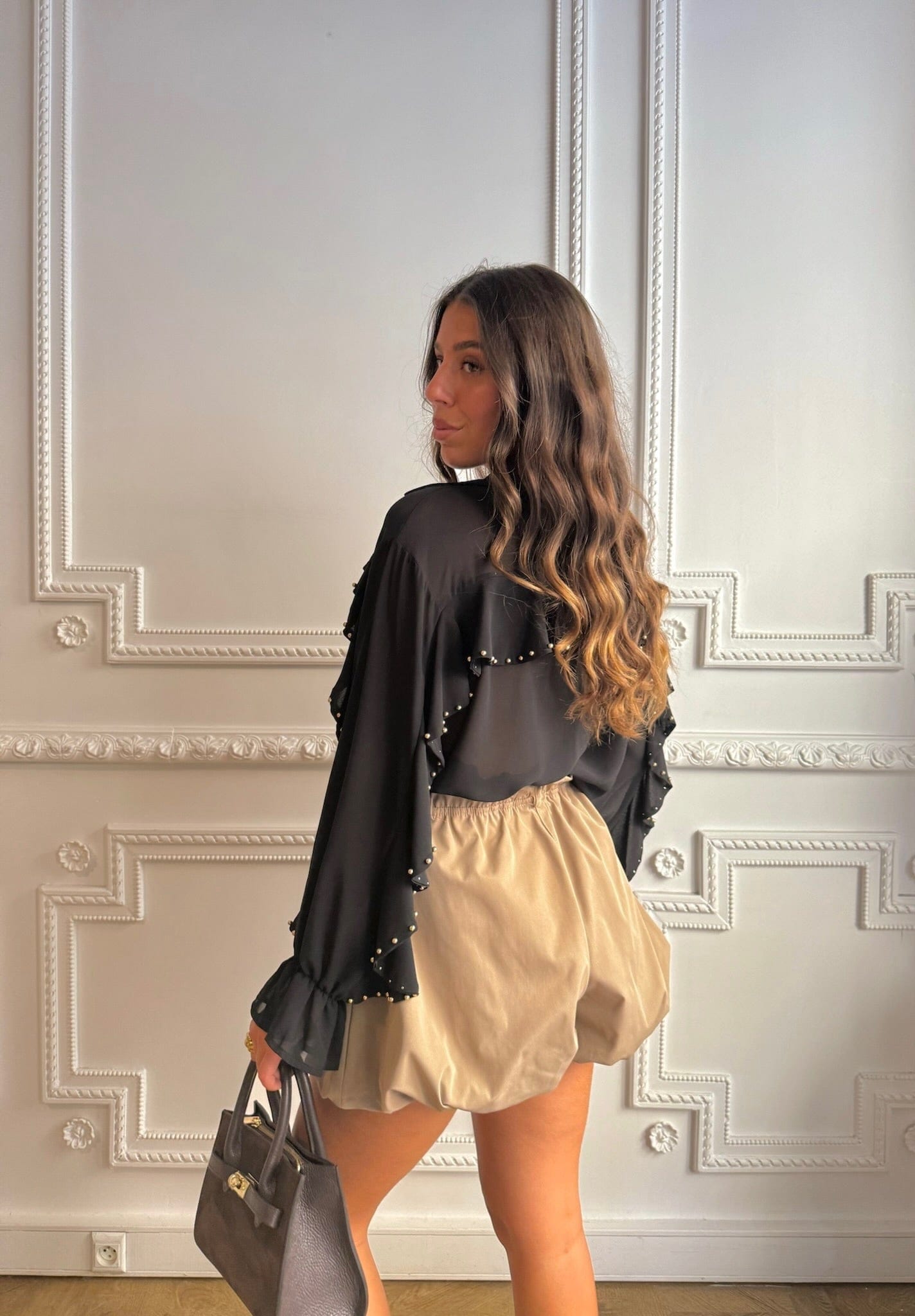 Maurice paris Chemise TU Tunique QUEENS noire