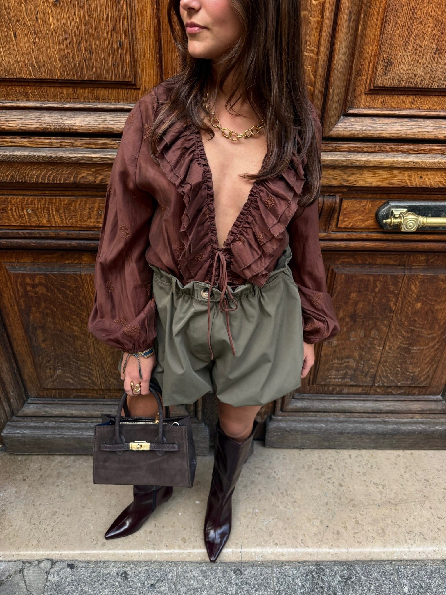 Maurice paris Chemise Tunique SISI marron
