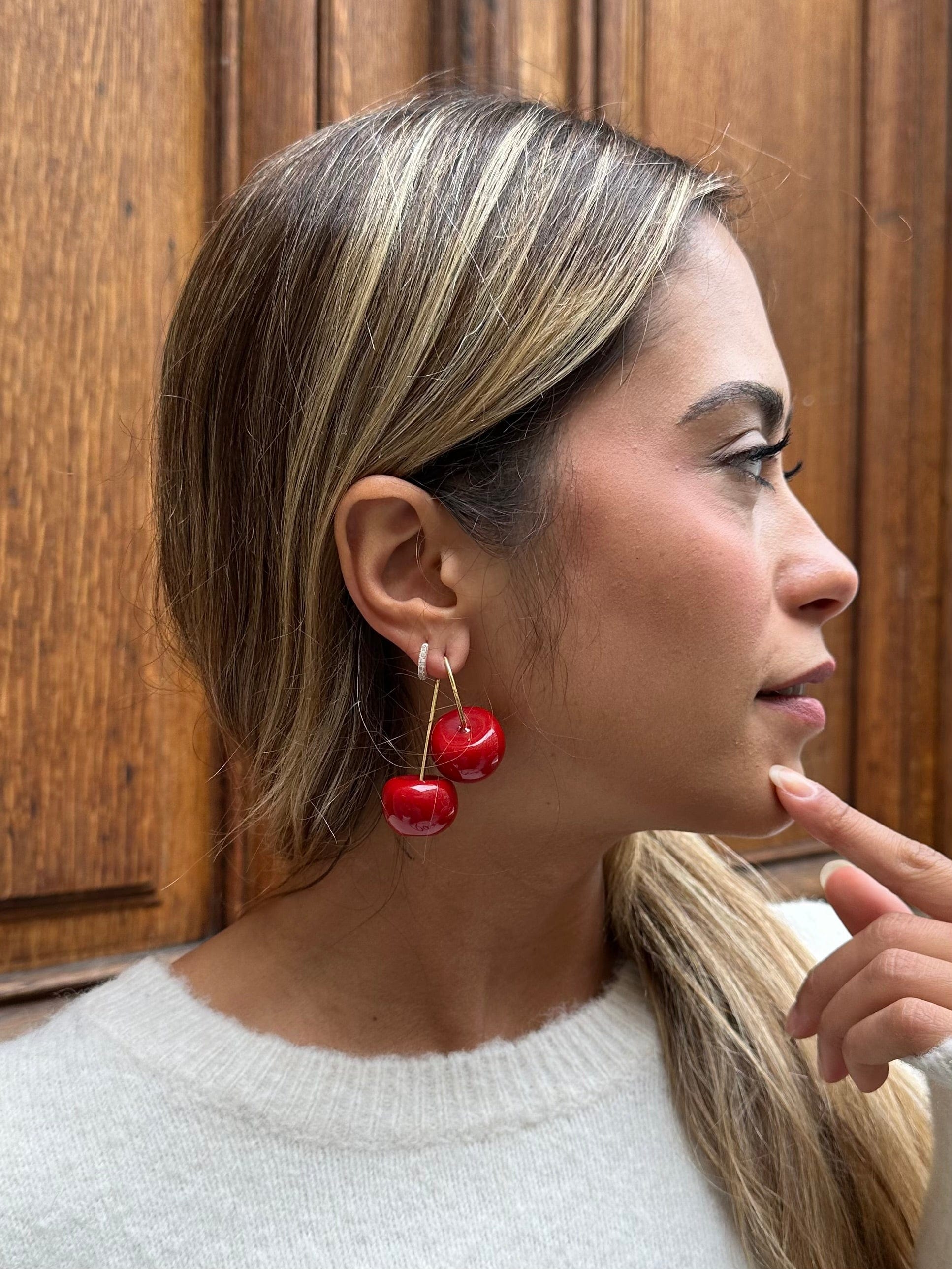 Maurice paris Collier Boucles d’oreilles CHERRY