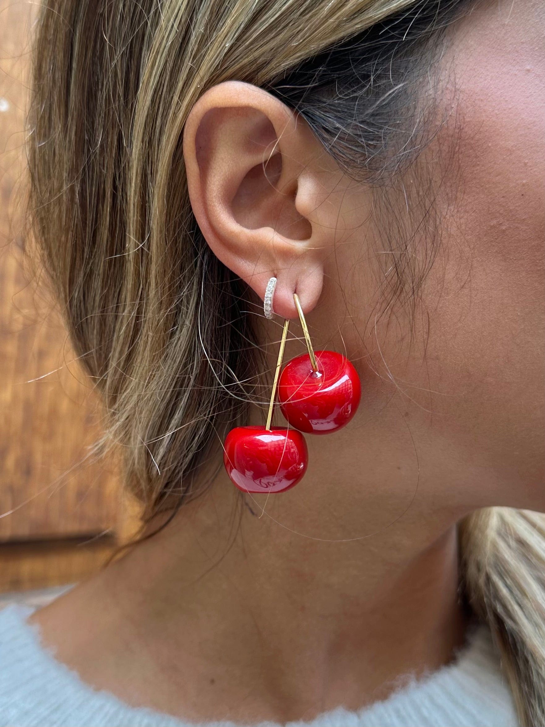 Maurice paris Collier Boucles d’oreilles CHERRY