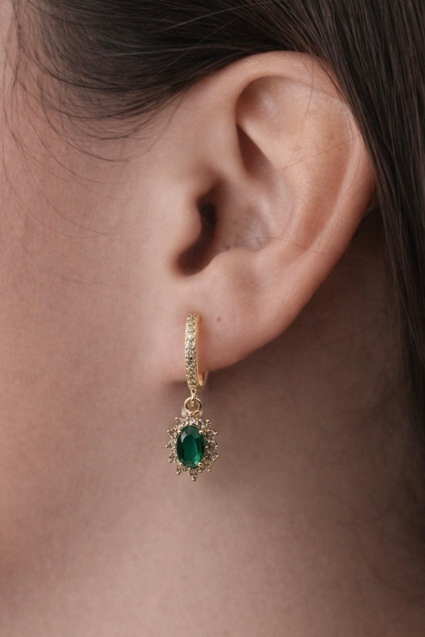 Maurice paris Collier Boucles d’oreilles GREEN GLOW