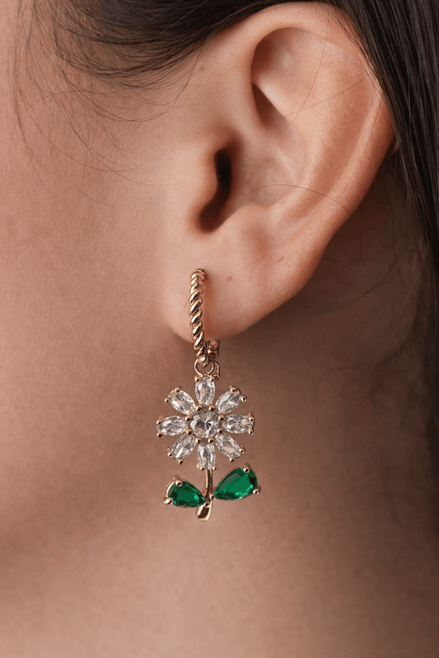 Maurice paris Collier Boucles d’oreilles WHITE FLOWER