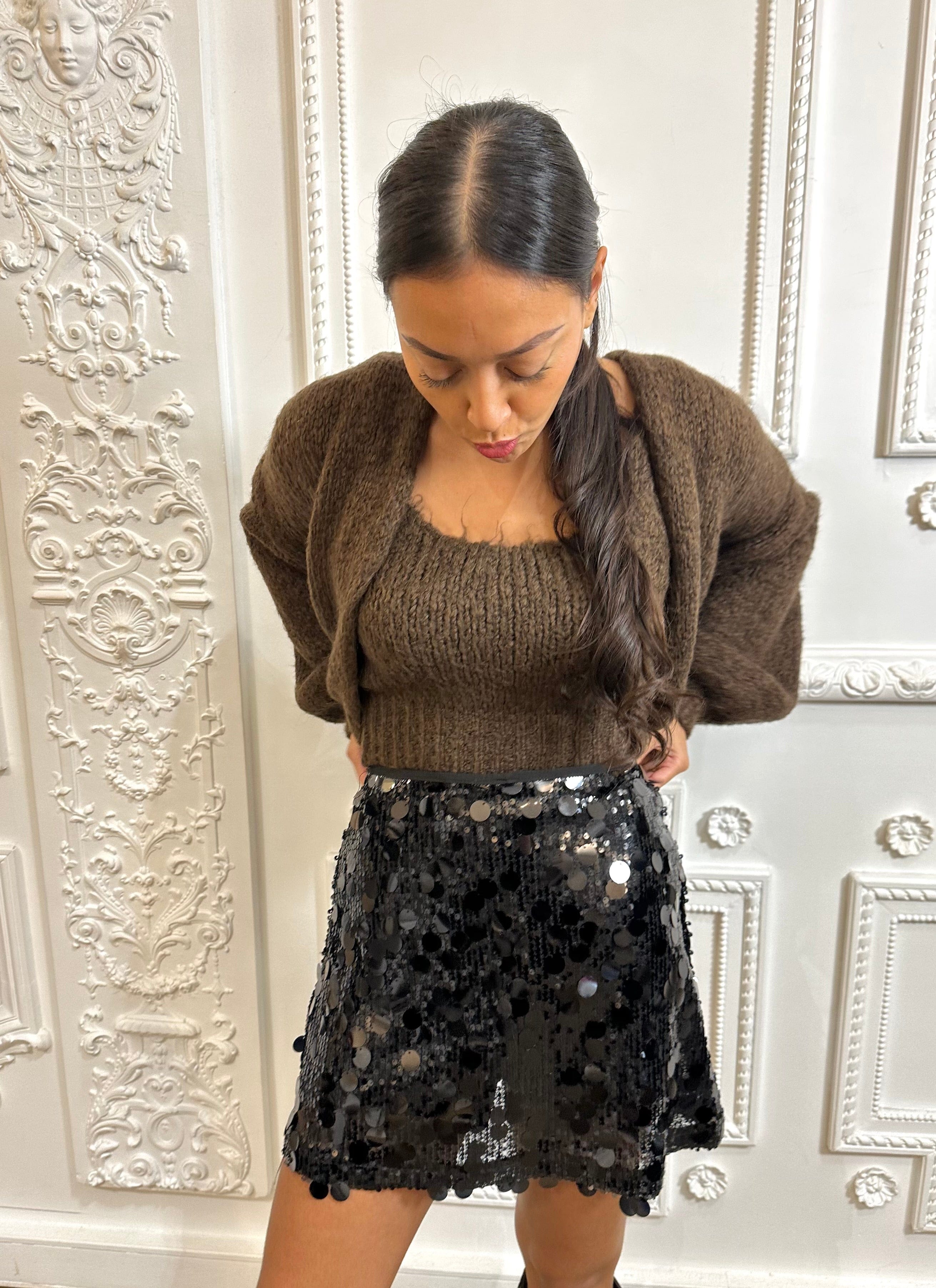 Maurice paris Jupe Jupe GLITTER noire