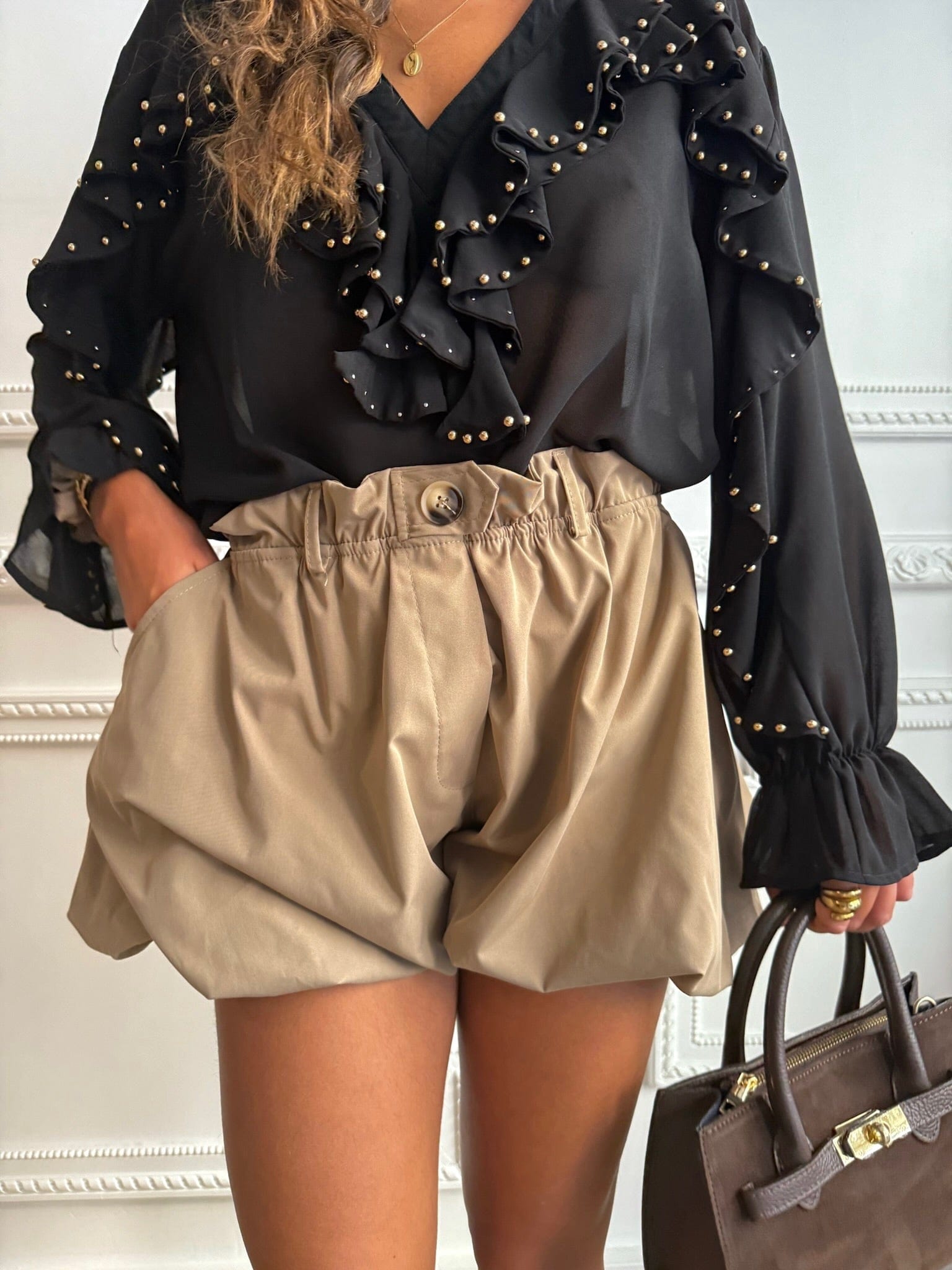 Maurice paris Jupe Short CENTRAL beige