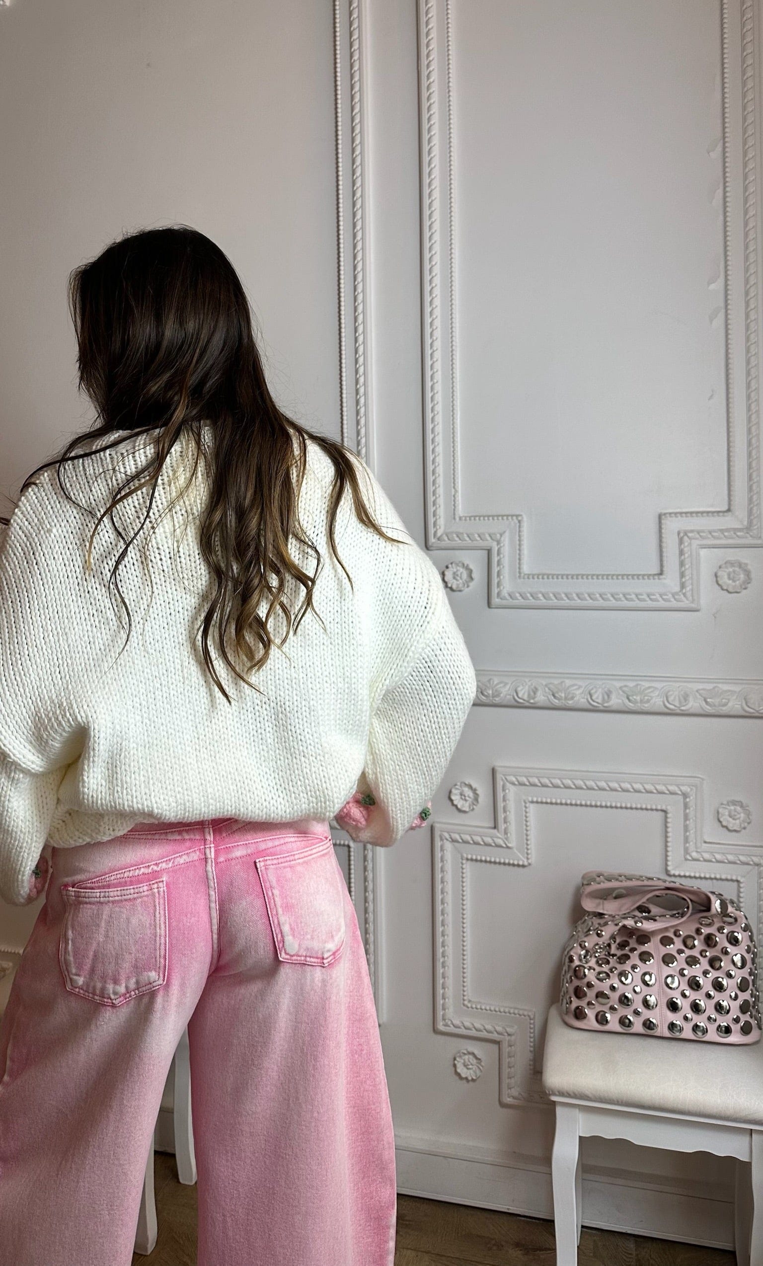 Maurice paris Pantalon Jean BALLOON pink