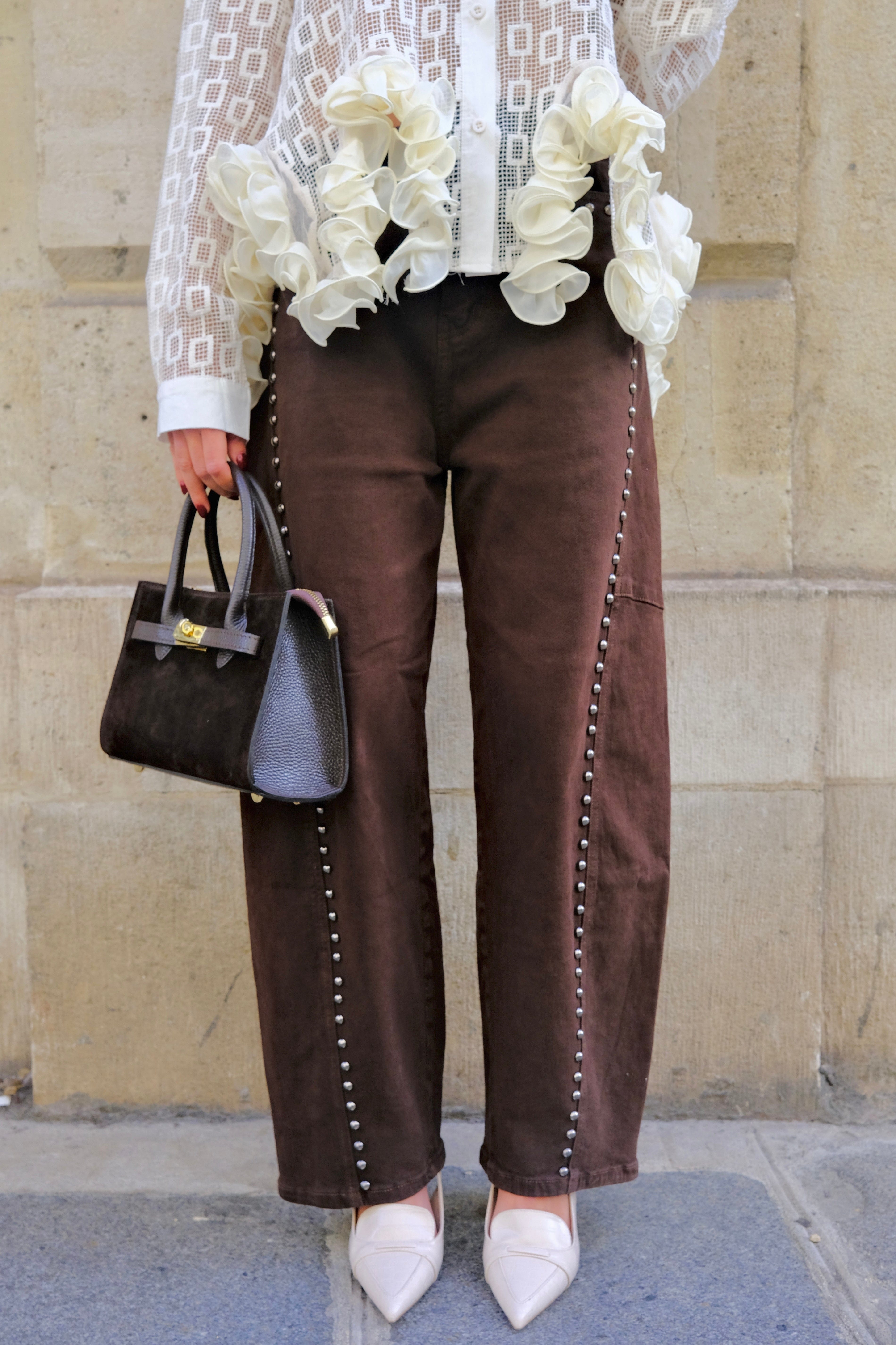 Maurice paris Pantalon Jean MADISON marron