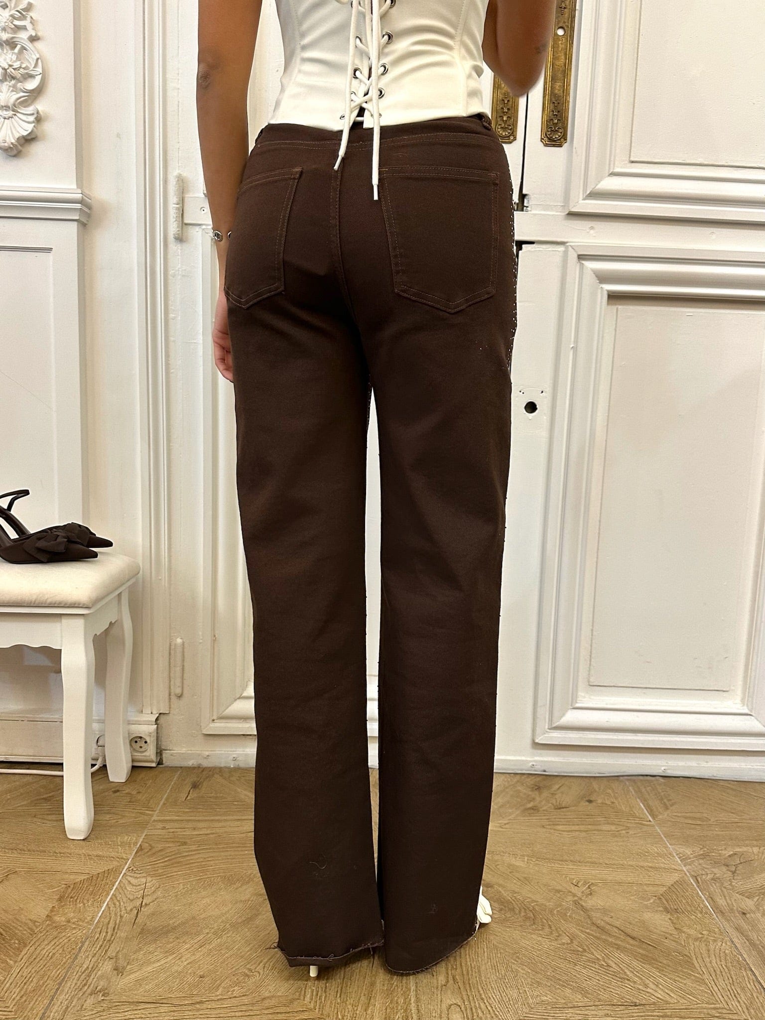 Maurice paris Pantalon Jean STRASS