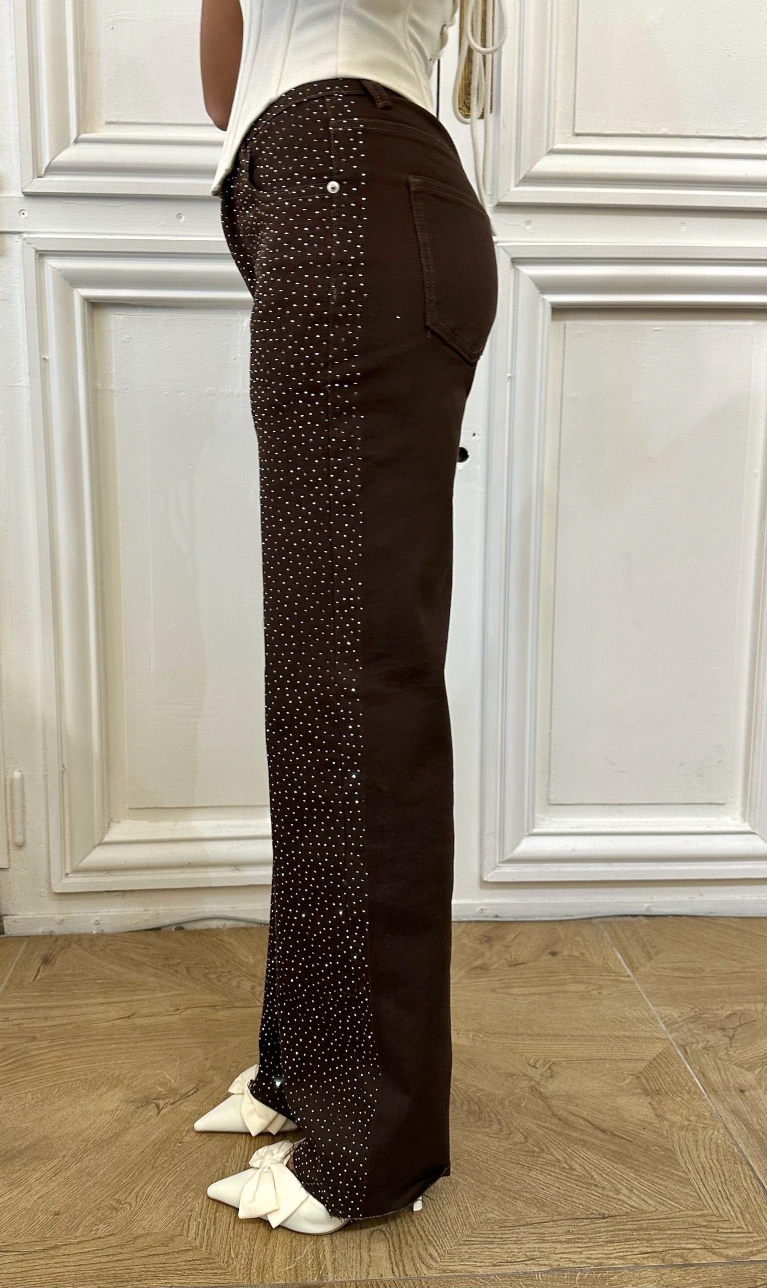 Maurice paris Pantalon Jean STRASS