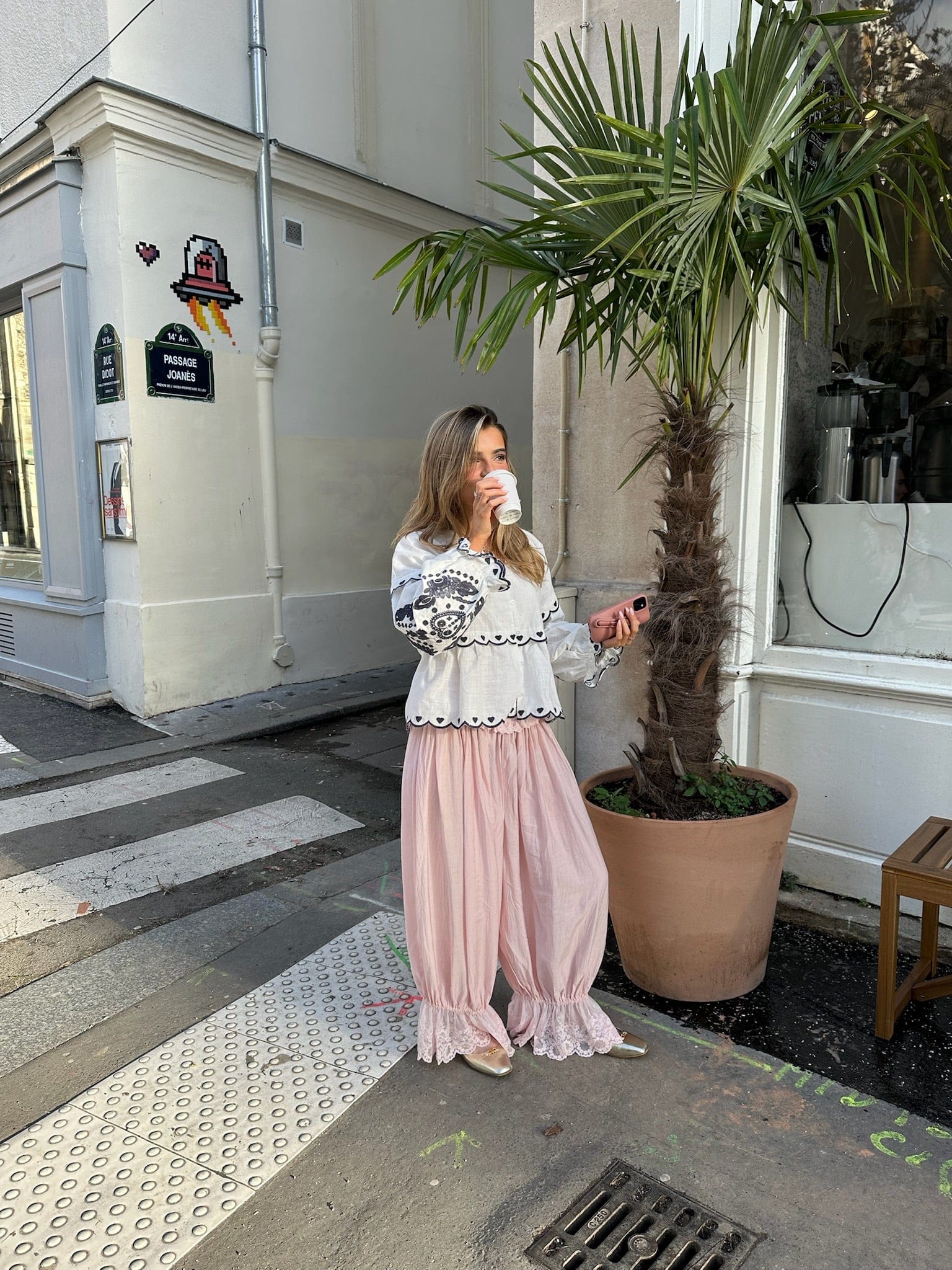 Maurice paris Pantalon Pantalon BOHO rose