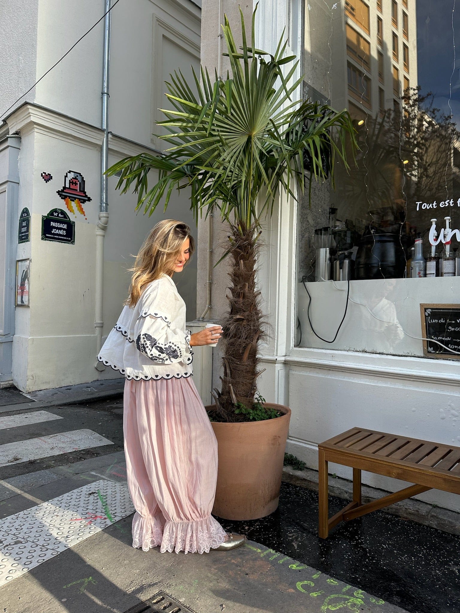 Maurice paris Pantalon Pantalon BOHO rose