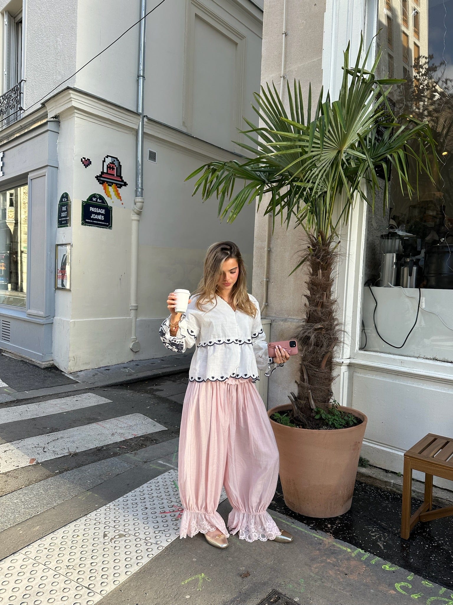 Maurice paris Pantalon Pantalon BOHO rose