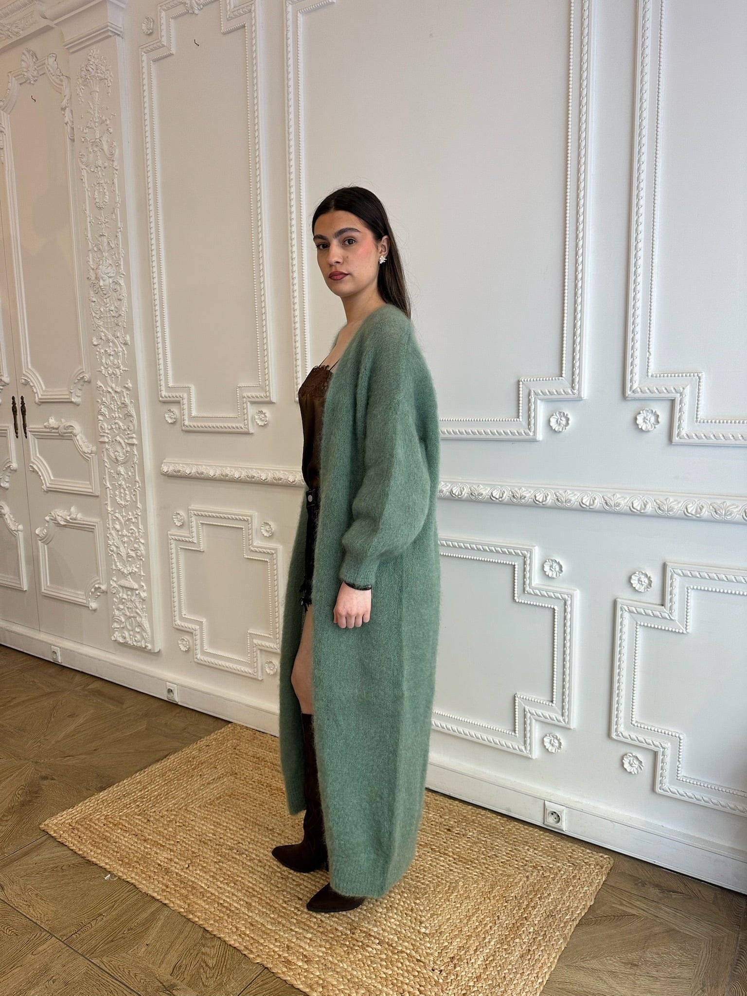 Maurice paris Pull Gilet OLIVE