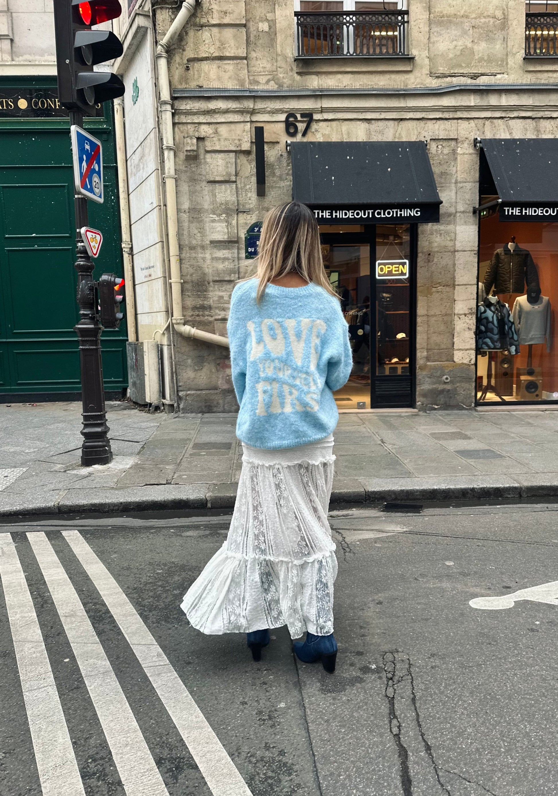 Maurice paris Pull LOVINPARIS bleu