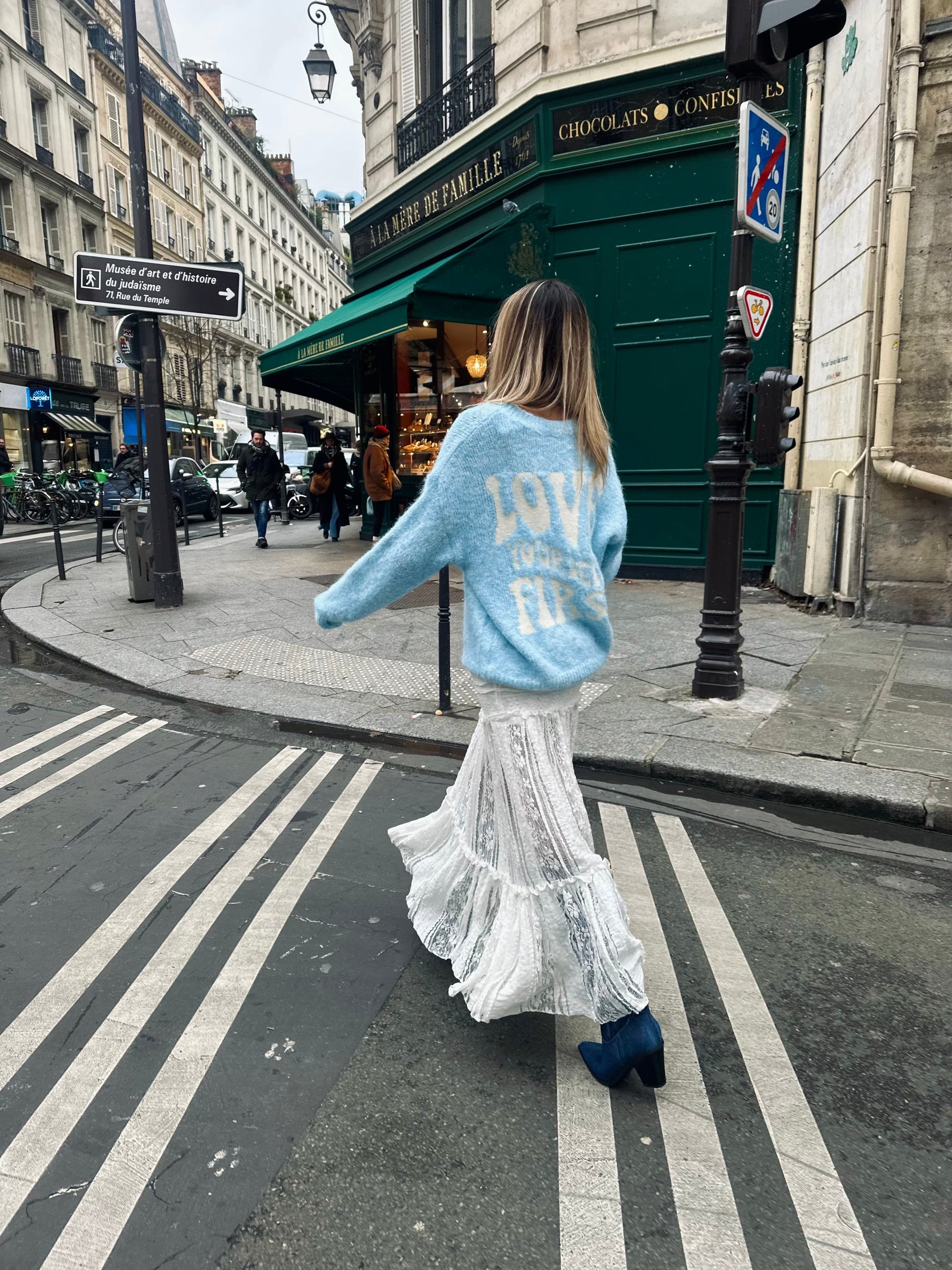 Maurice paris Pull LOVINPARIS bleu