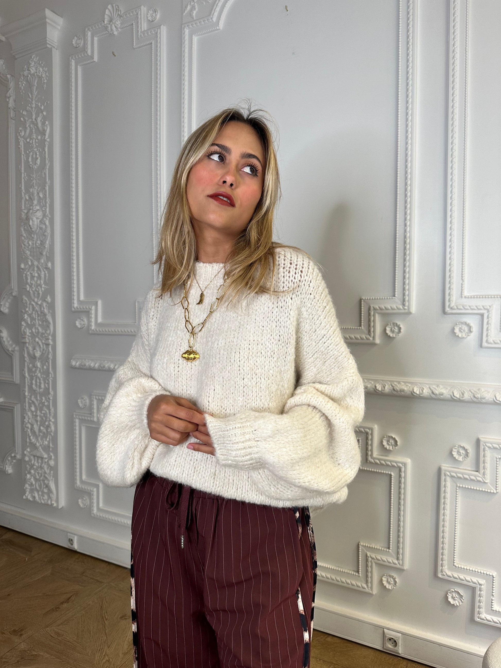 Maurice paris Pull Pull AUTUMN blanc cassé