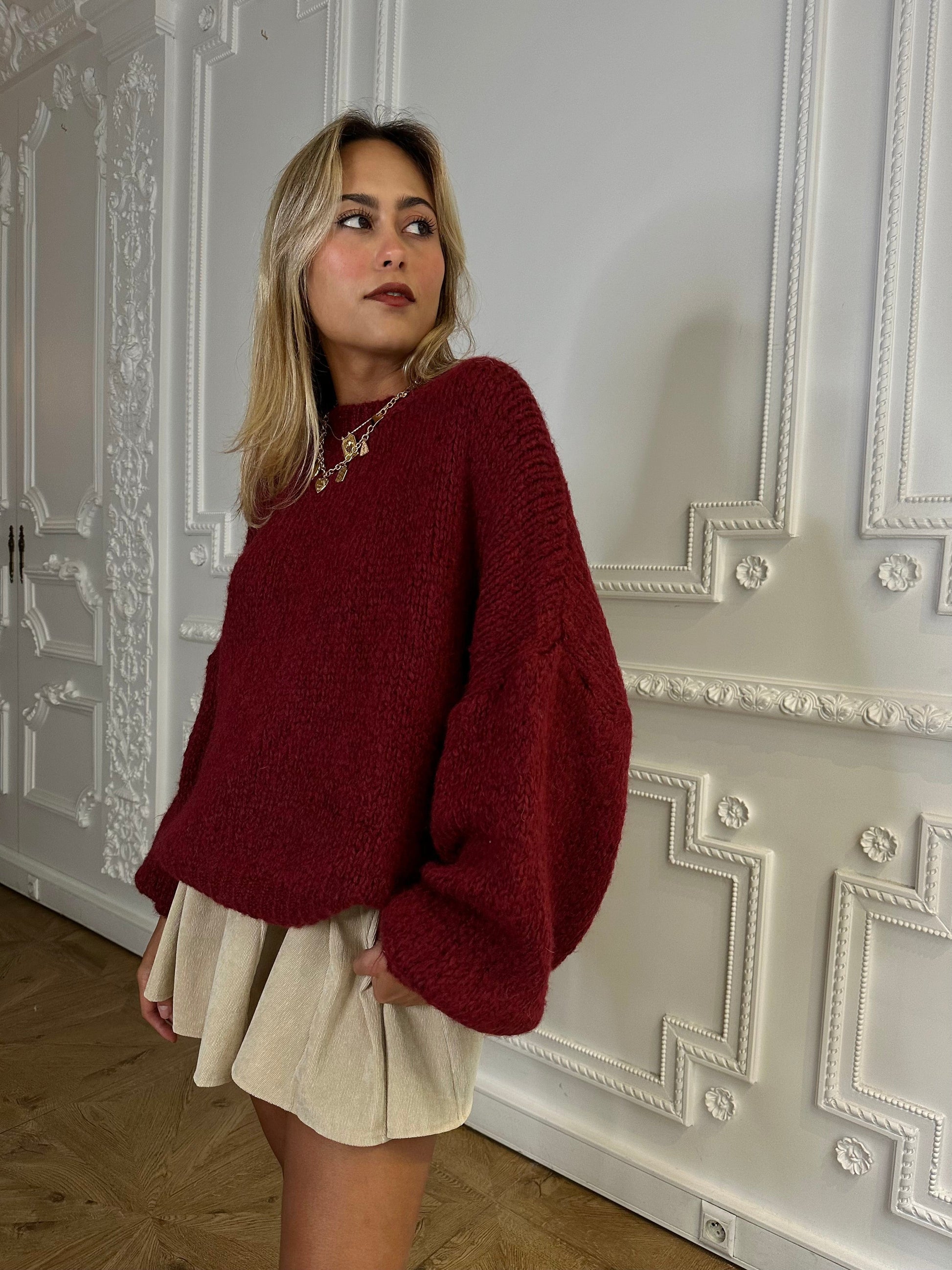 Maurice paris Pull Pull AUTUMN bordeau