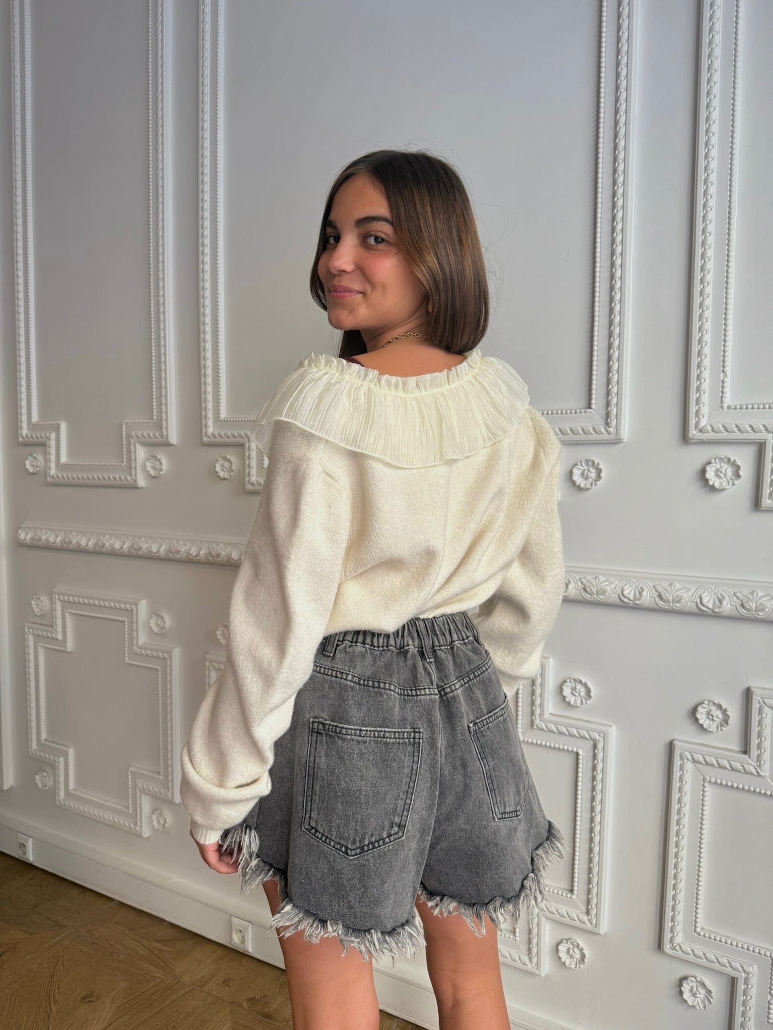 Maurice paris Pull Pull BARDOT blanc