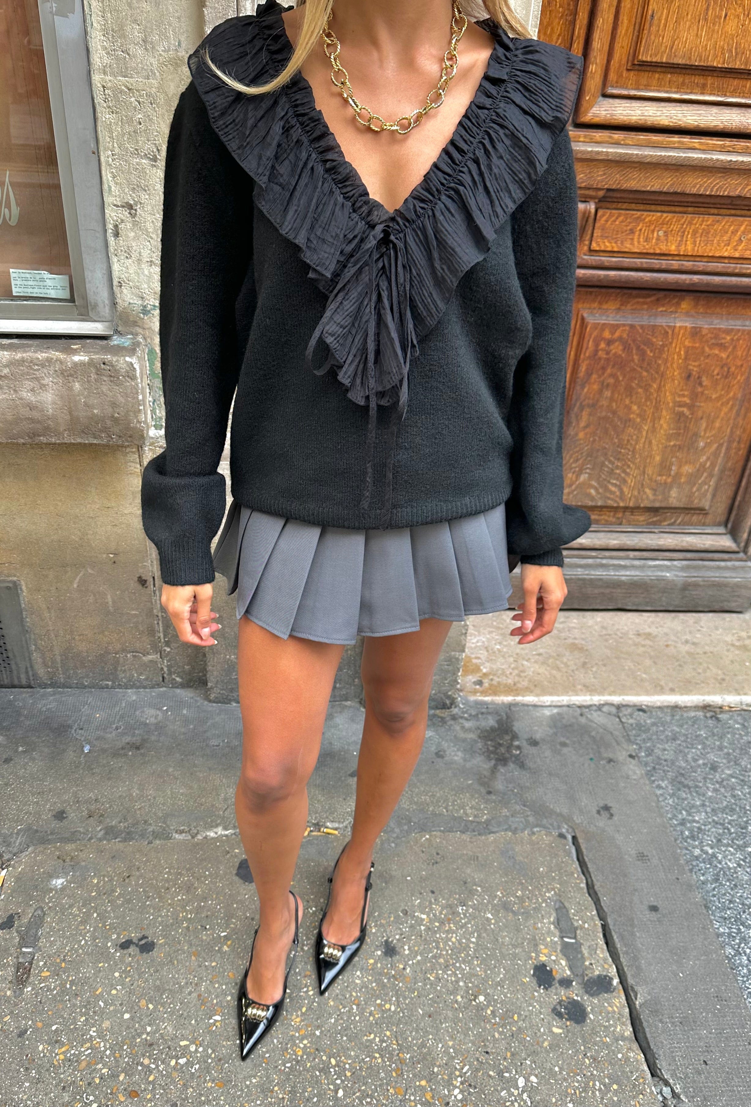 Maurice paris Pull Pull BARDOT noir