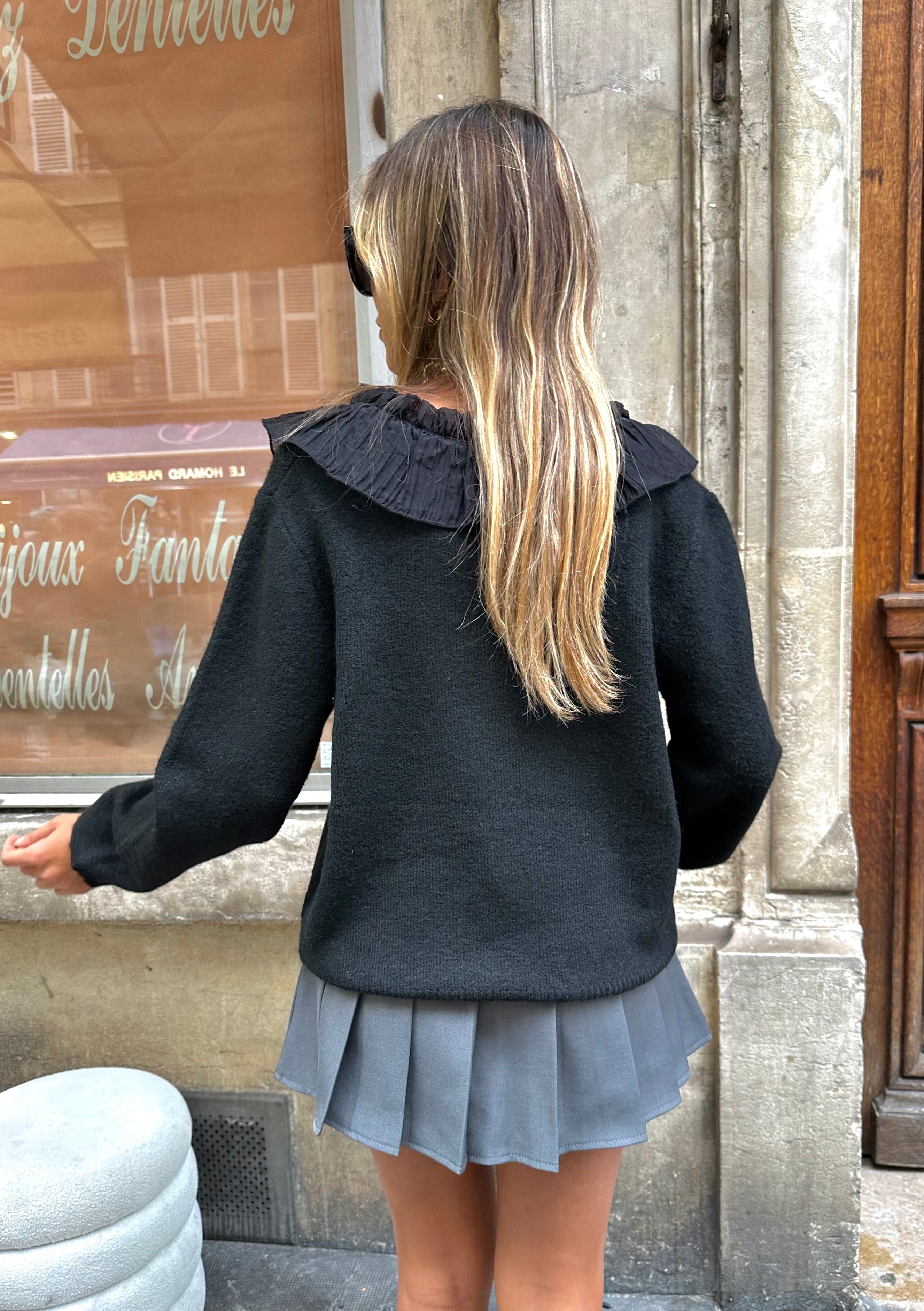 Maurice paris Pull Pull BARDOT noir