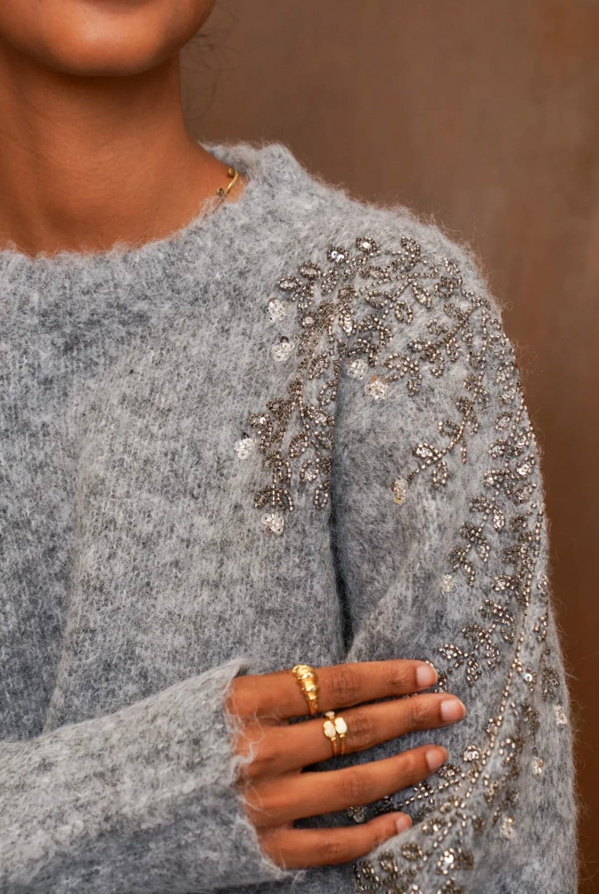 Maurice paris Pull Pull JOLY gris