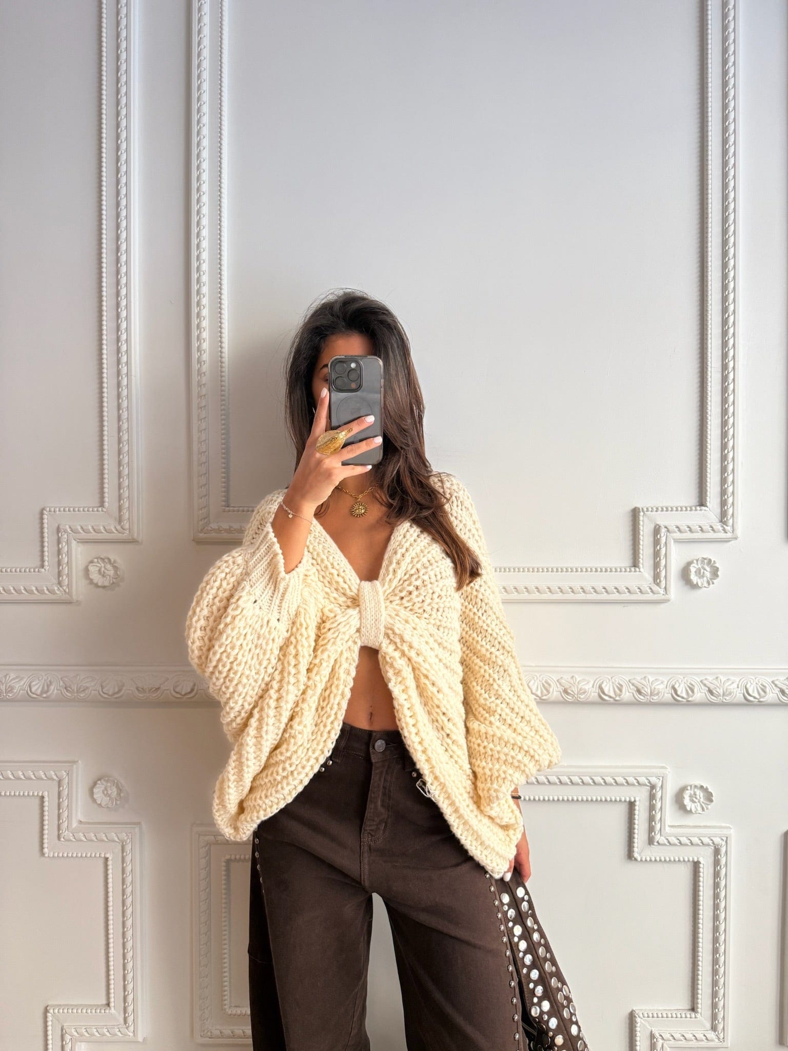 Maurice paris Pull Pull KNOT crème