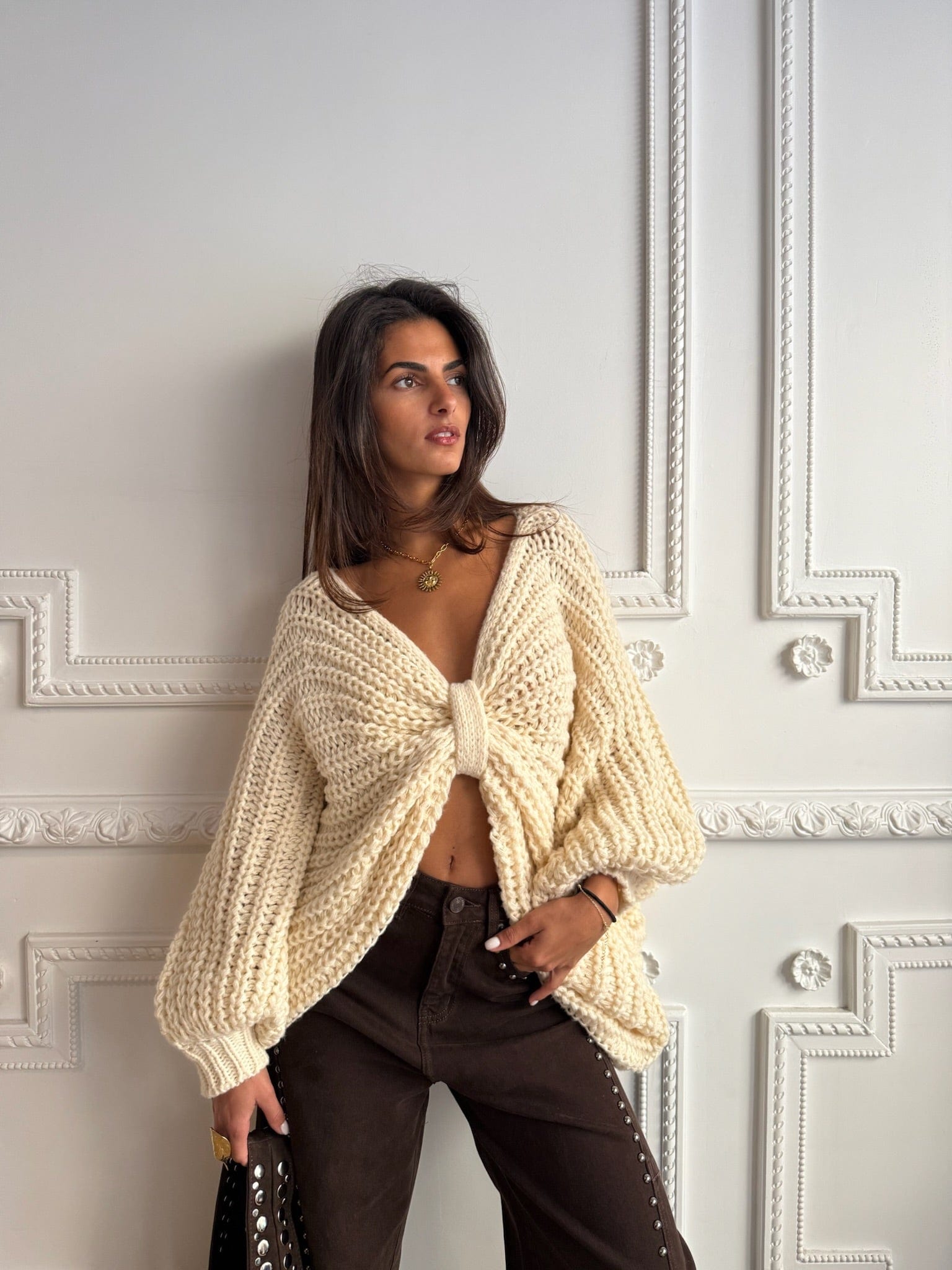 Maurice paris Pull Pull KNOT crème