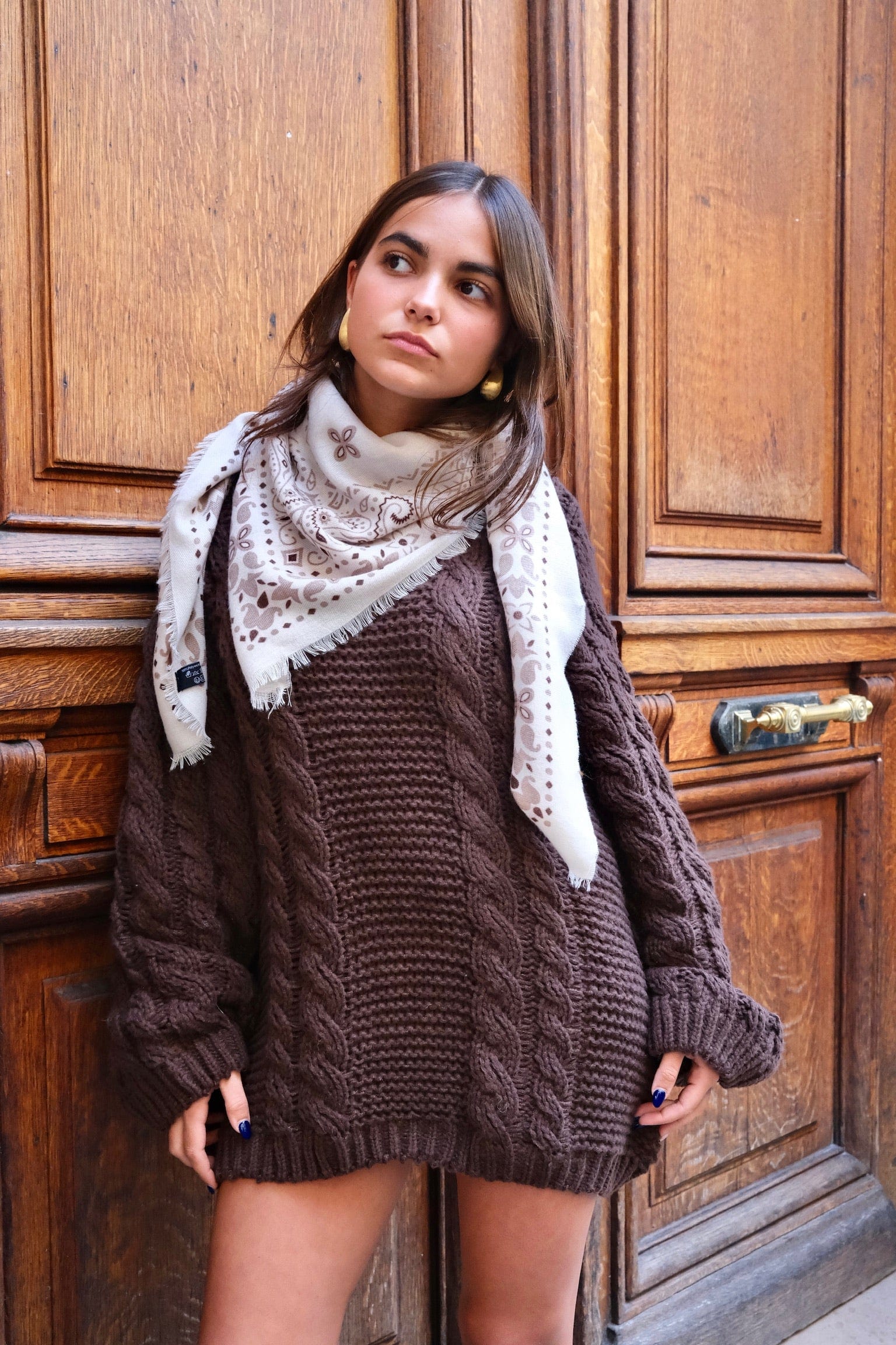 Maurice paris Pull Pull MULBERRY marron