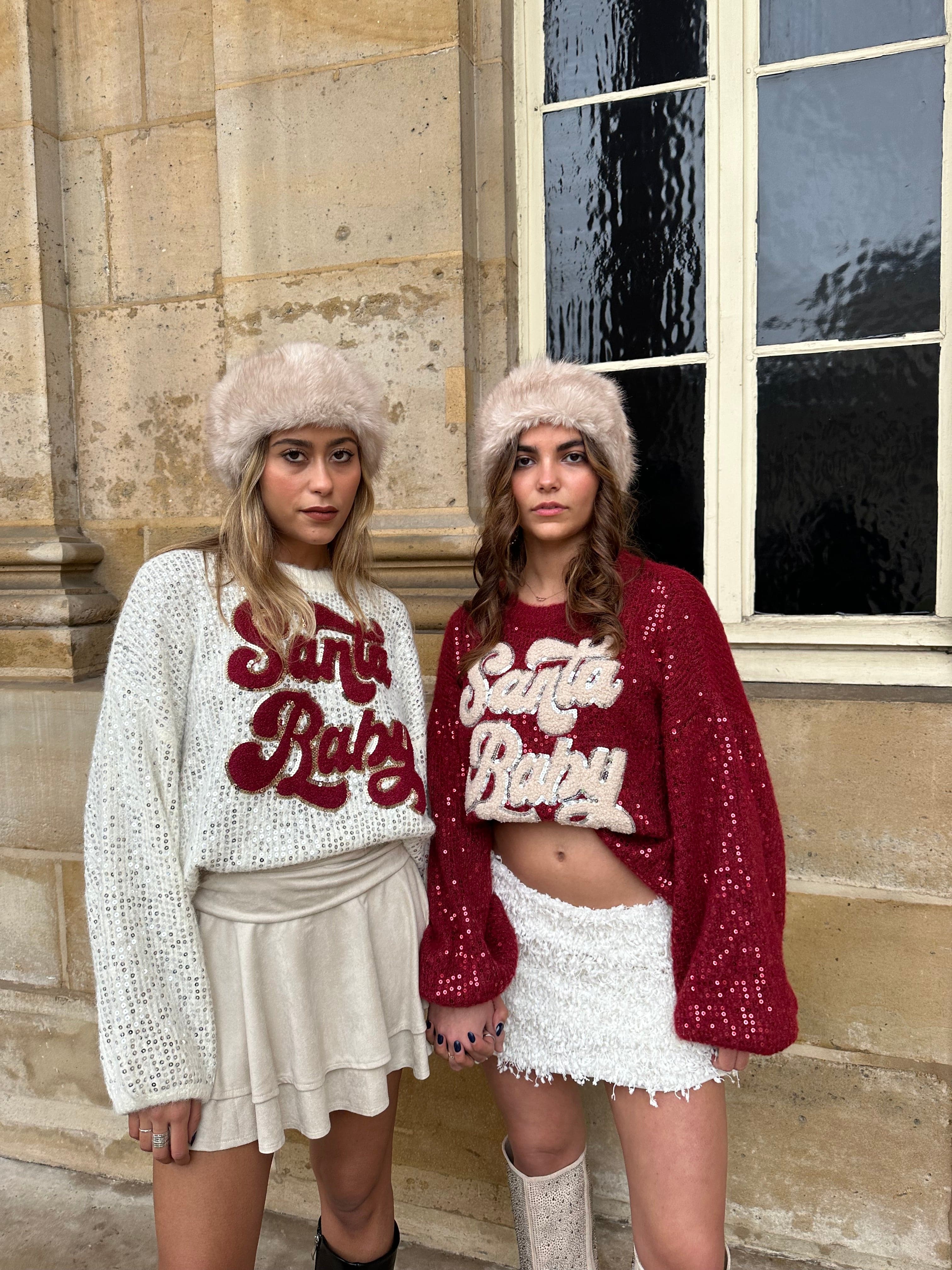 Maurice paris Pull Pull SANTABABY blanc