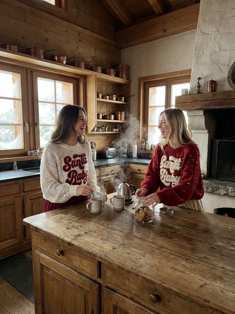 Maurice paris Pull Pull SANTABABY rouge