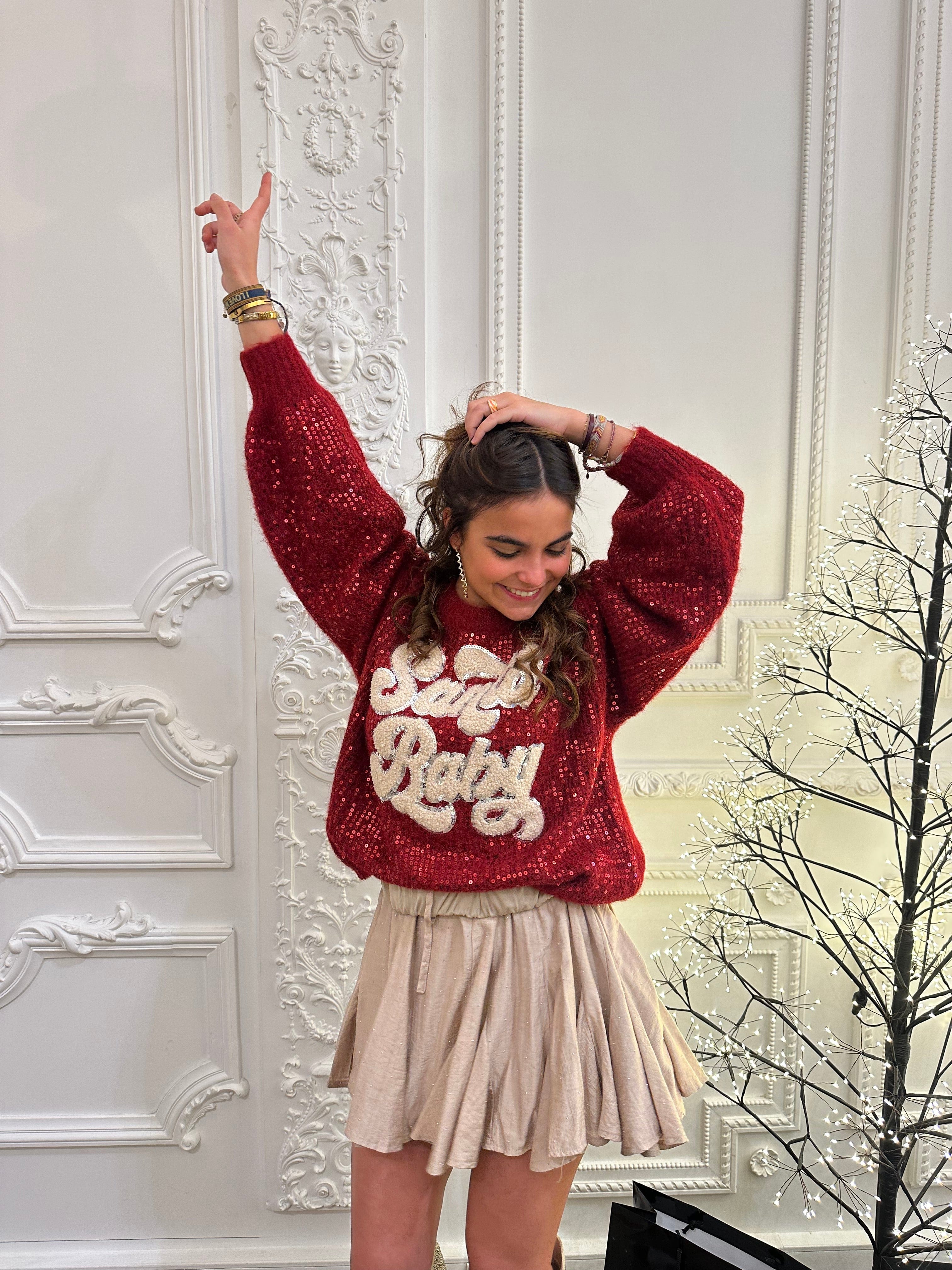 Maurice paris Pull Pull SANTABABY rouge