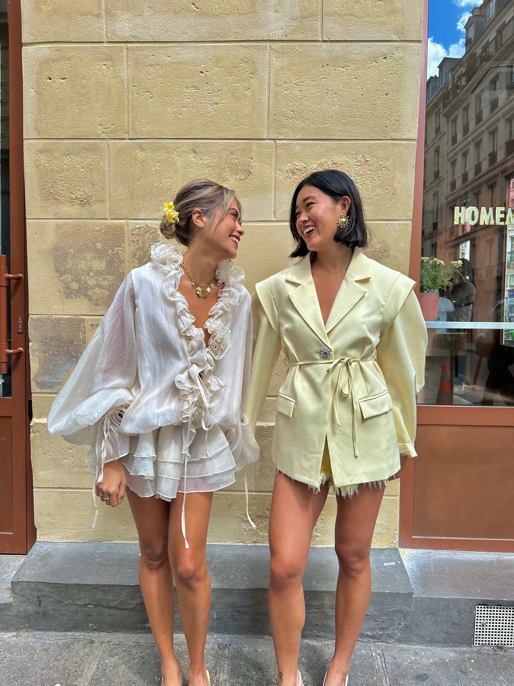 Maurice paris Robe Blazer DIAMANTEKA jaune