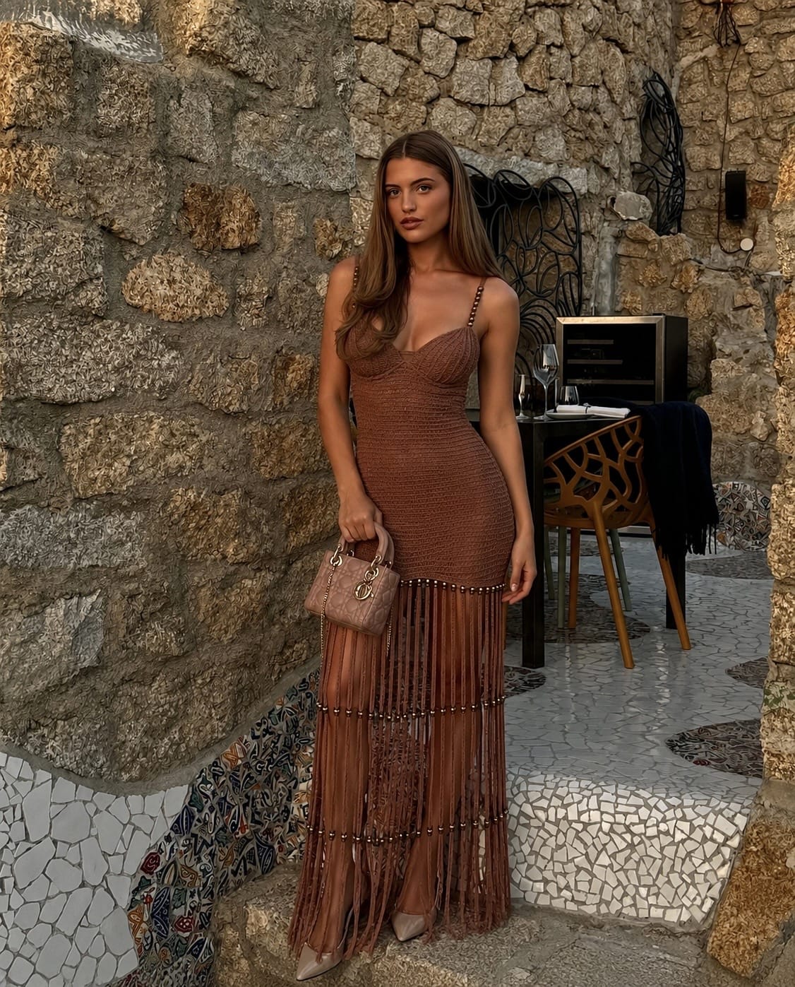 Maurice paris Robe Robe PACHA prenium marron