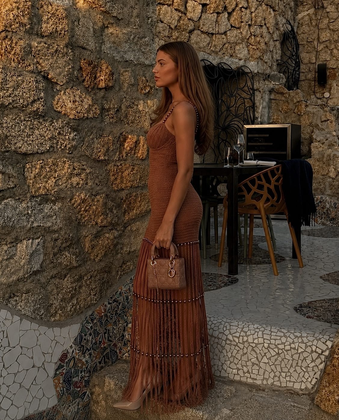 Maurice paris Robe Robe PACHA prenium marron