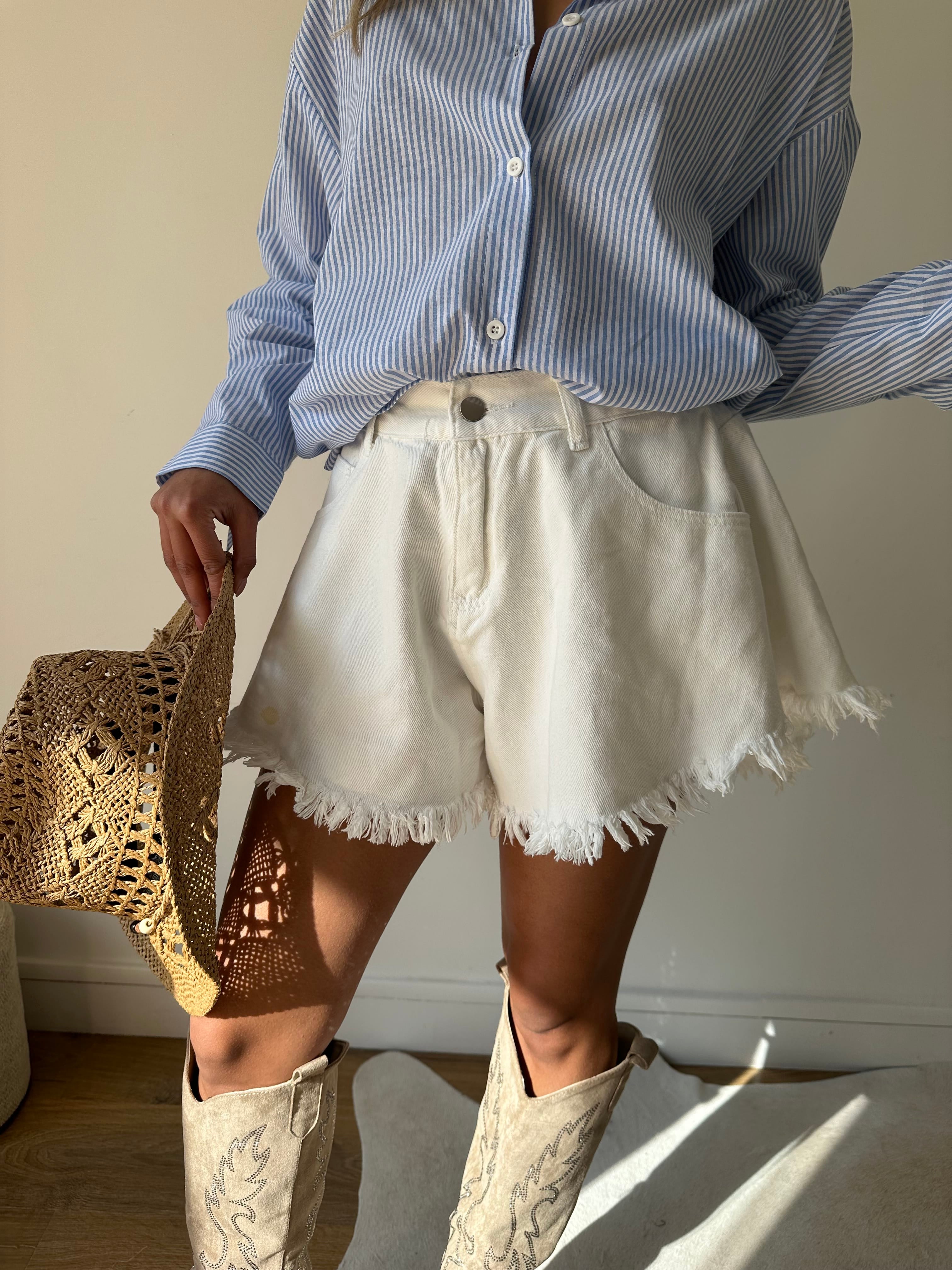 Maurice paris Short Short IRIS blanc